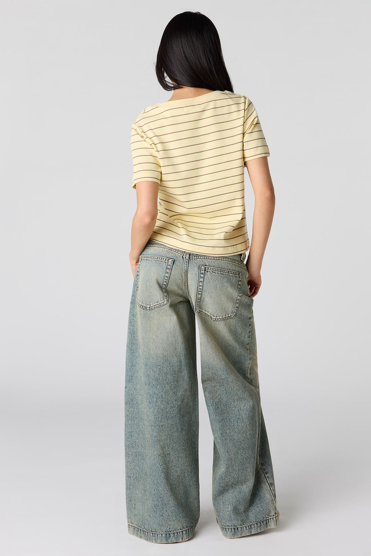 Alt View 3. Low Rise Ultra Baggy Jean - Sky Blue