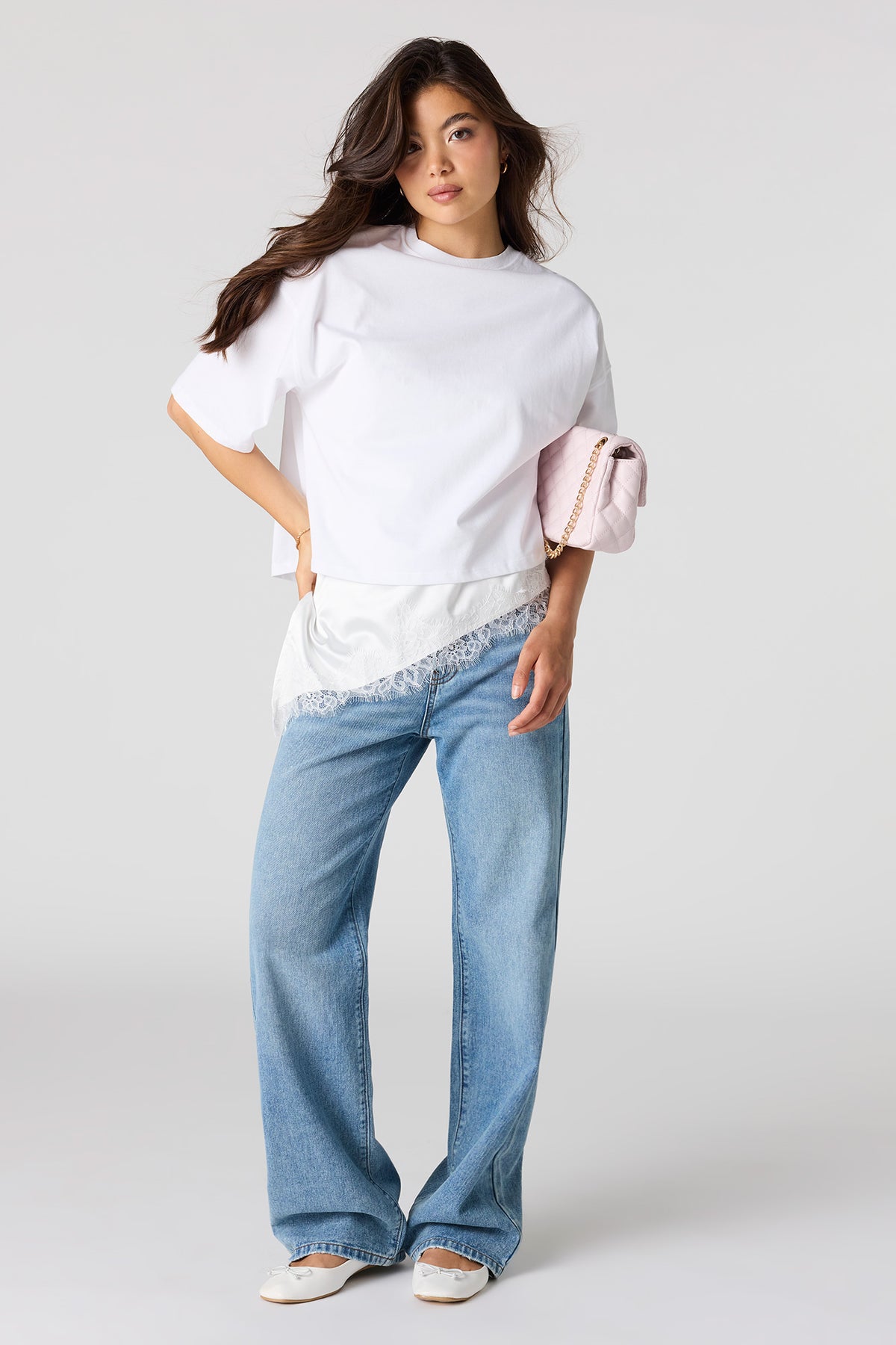 High Rise Wide Leg Jean - Denim Blue