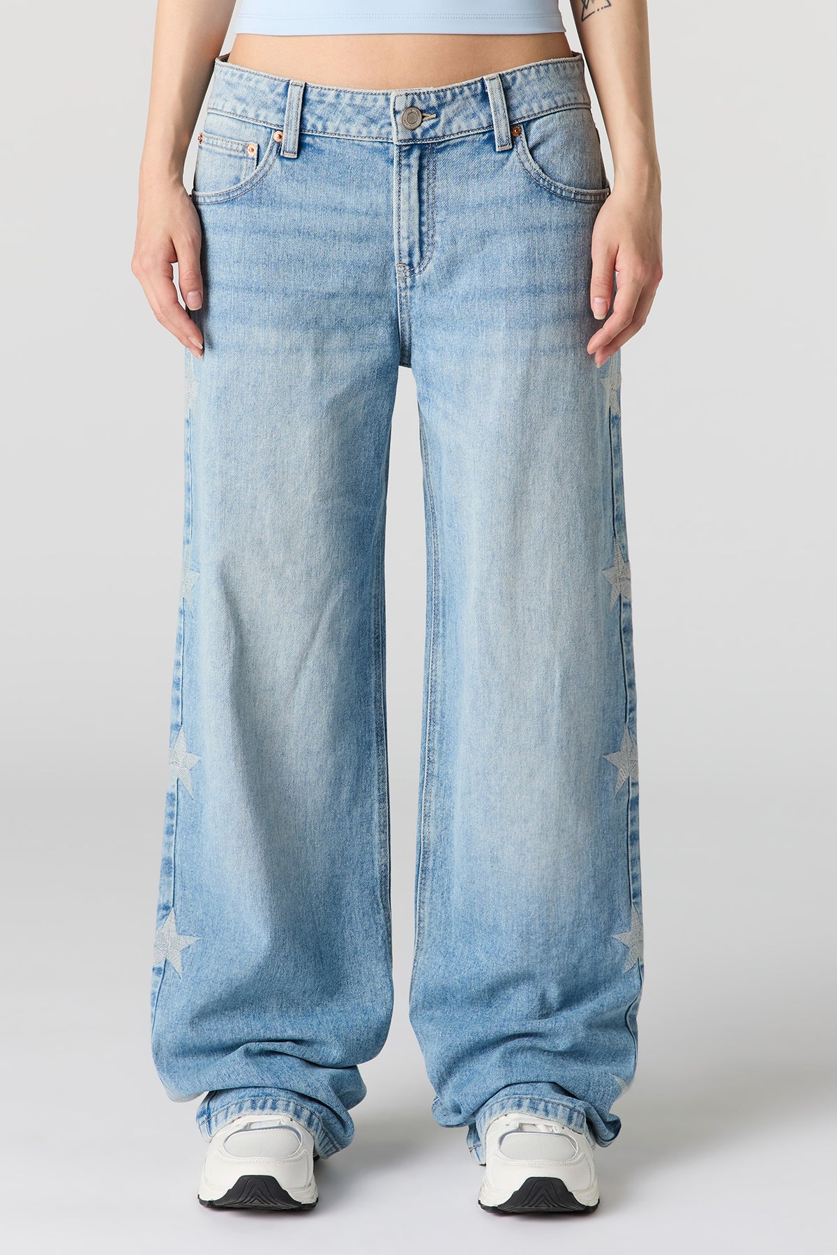 Vue alternative 4. Jen baggy Brooklyn à taille basse avec motif d'étoile 