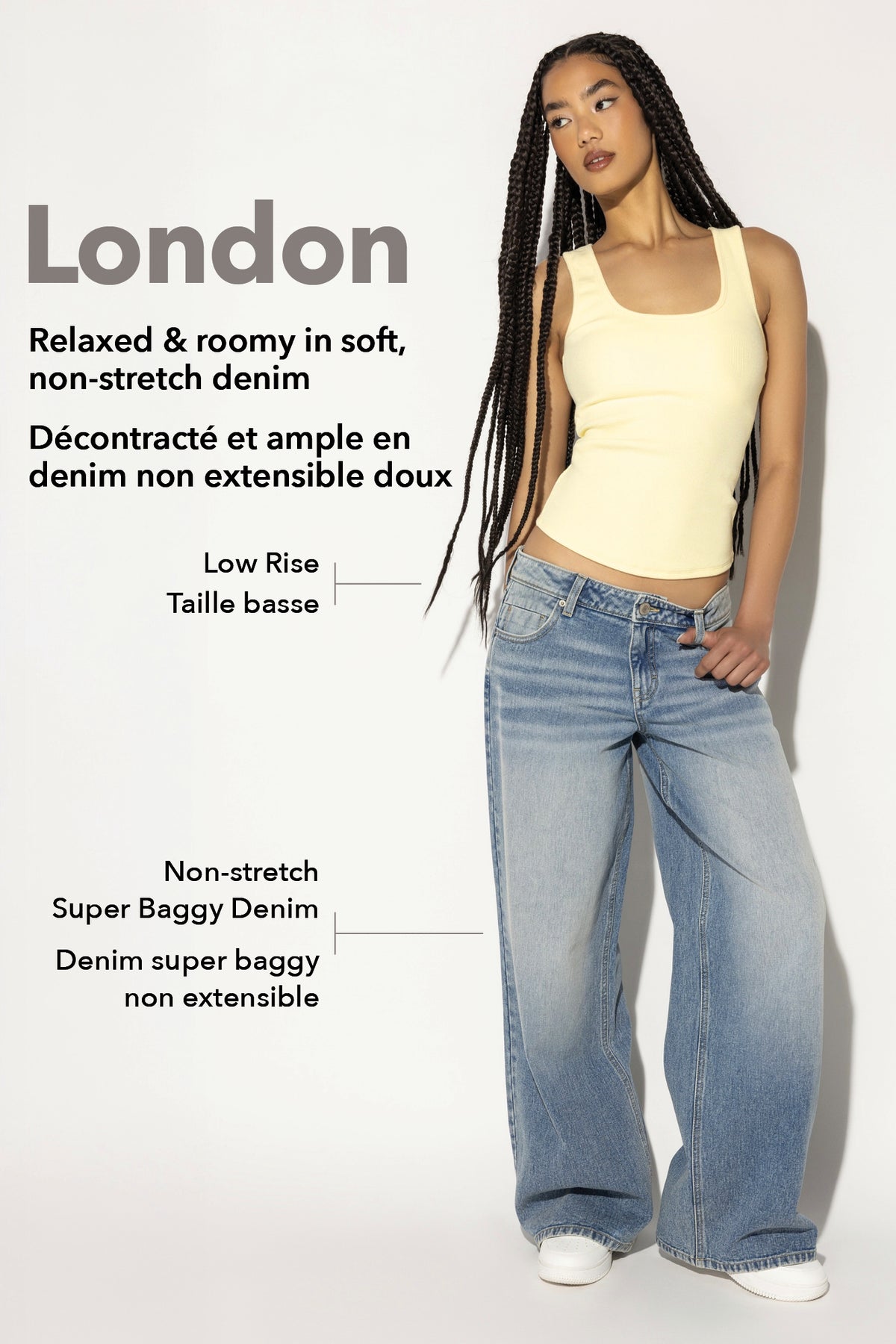 Vue alternative 5. Jean super baggy London imprimé à taille basse
