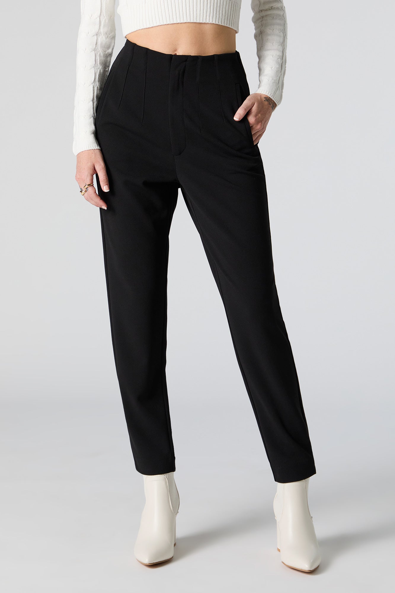 Crepe Slim Dress Pant