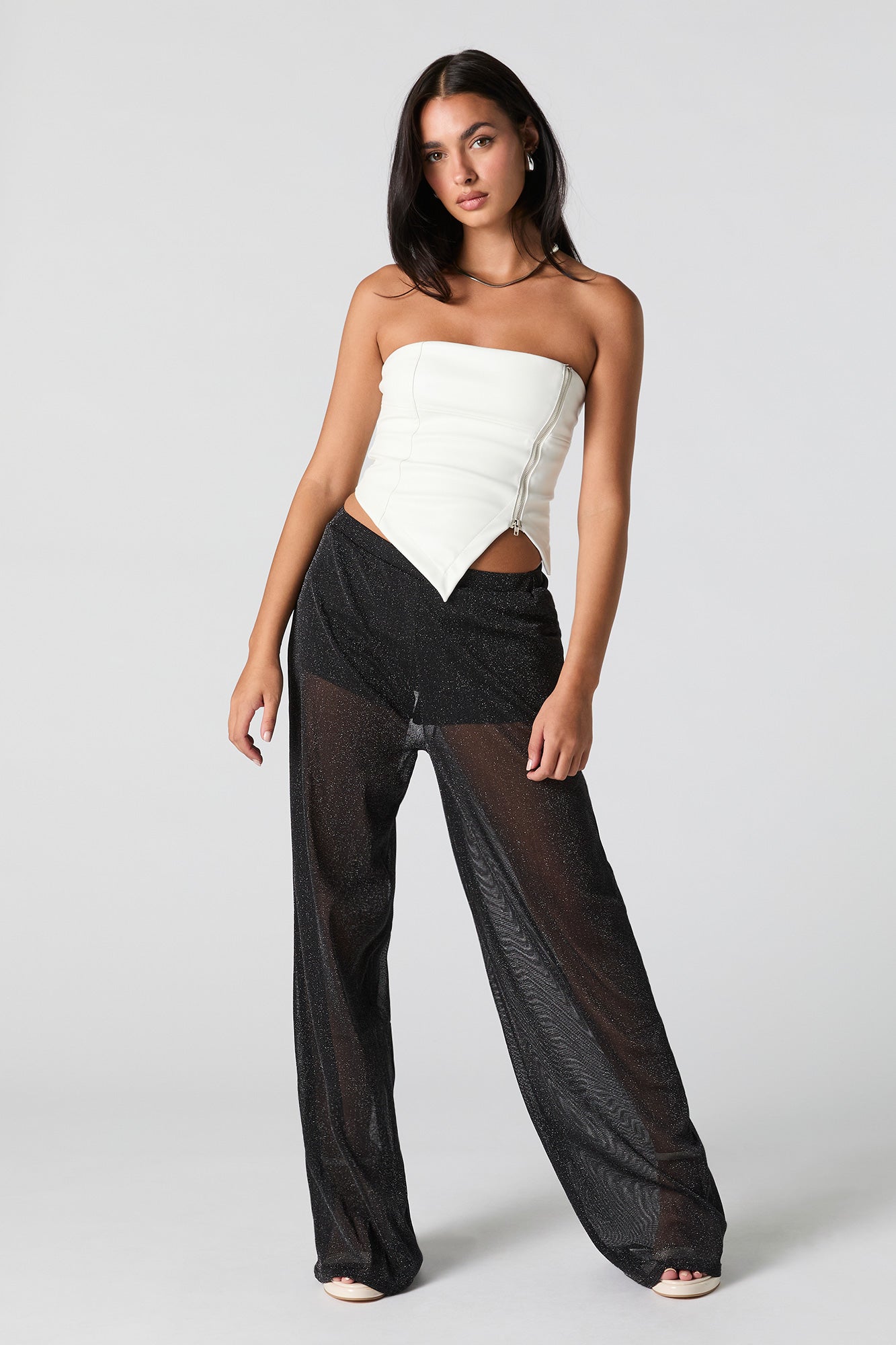 Pantalon en filet scintillant