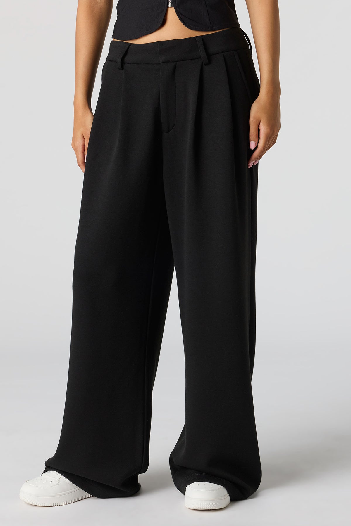 Alt View 2. Soft Baggy Dress Pant - Black