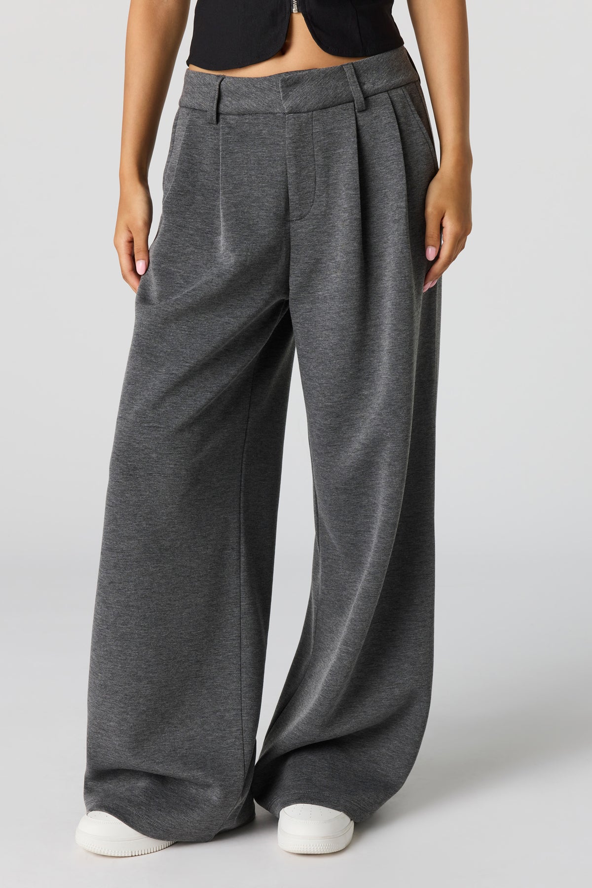 Alt View 2. Soft Baggy Dress Pant - Heather Grey