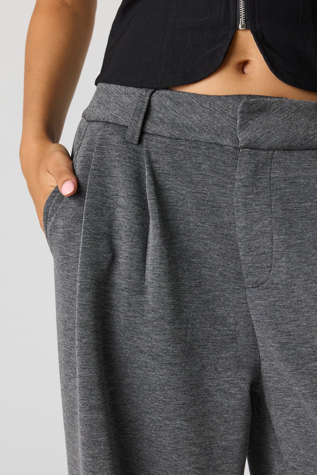 Alt View 4. Soft Baggy Dress Pant - Heather Grey