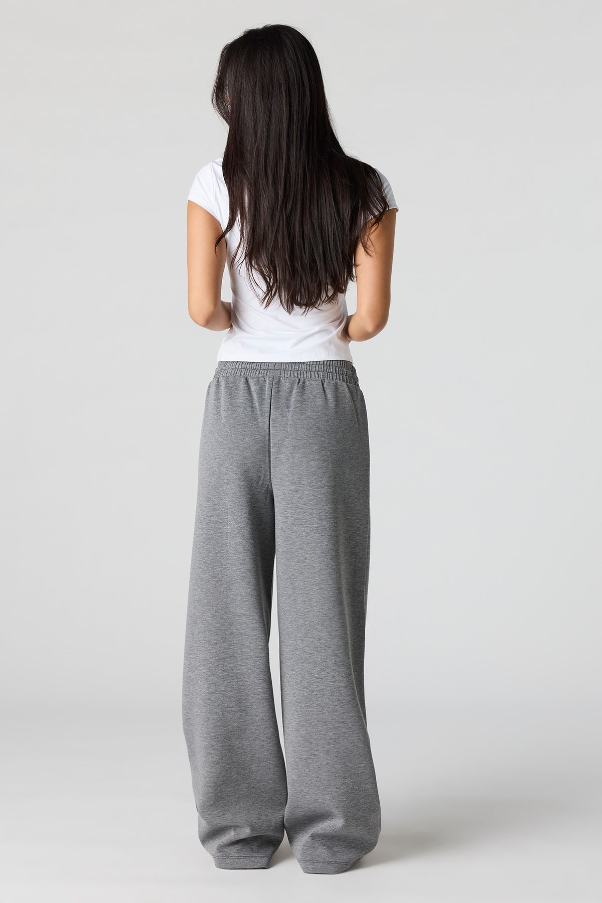 Alt View 3. Soft Wide Leg Dress Pant - Heather Grey