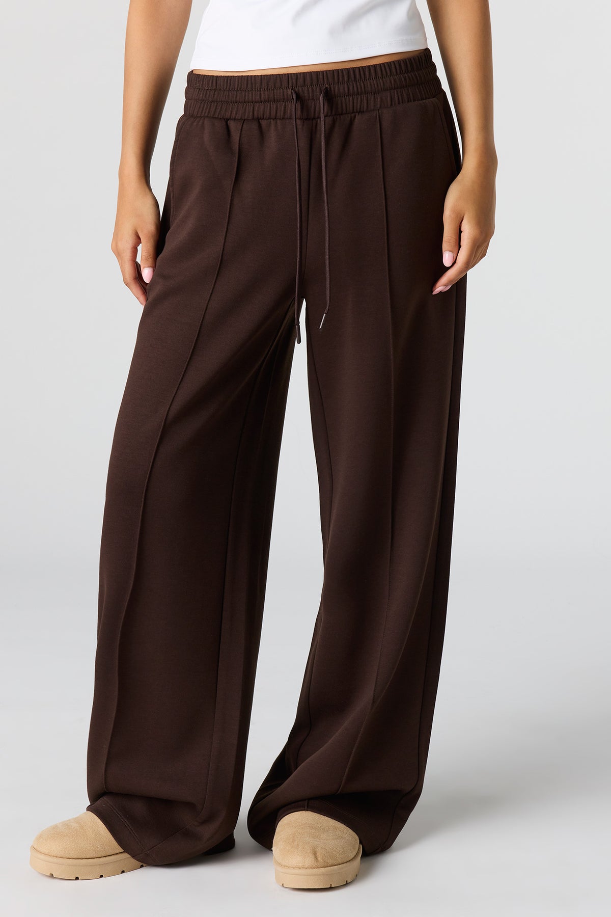 Alt View 2. Soft Wide Leg Dress Pant - Brown
