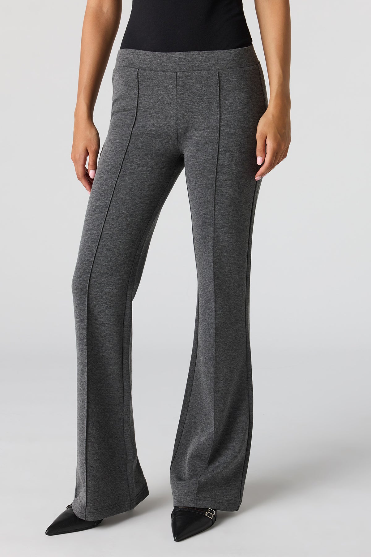 Alt View 2. Soft Flare Dress Pant - Heather Grey