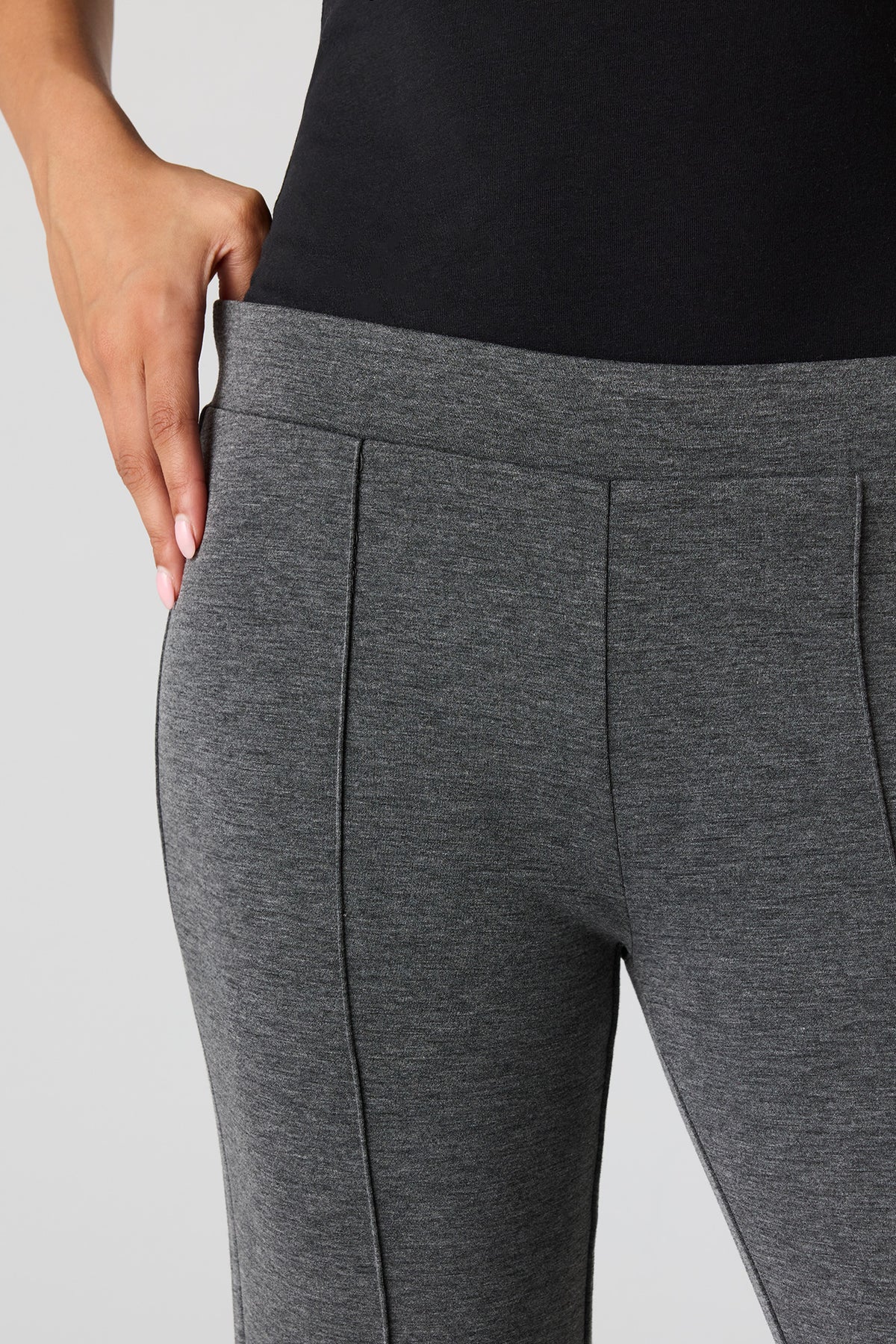 Alt View 4. Soft Flare Dress Pant - Heather Grey