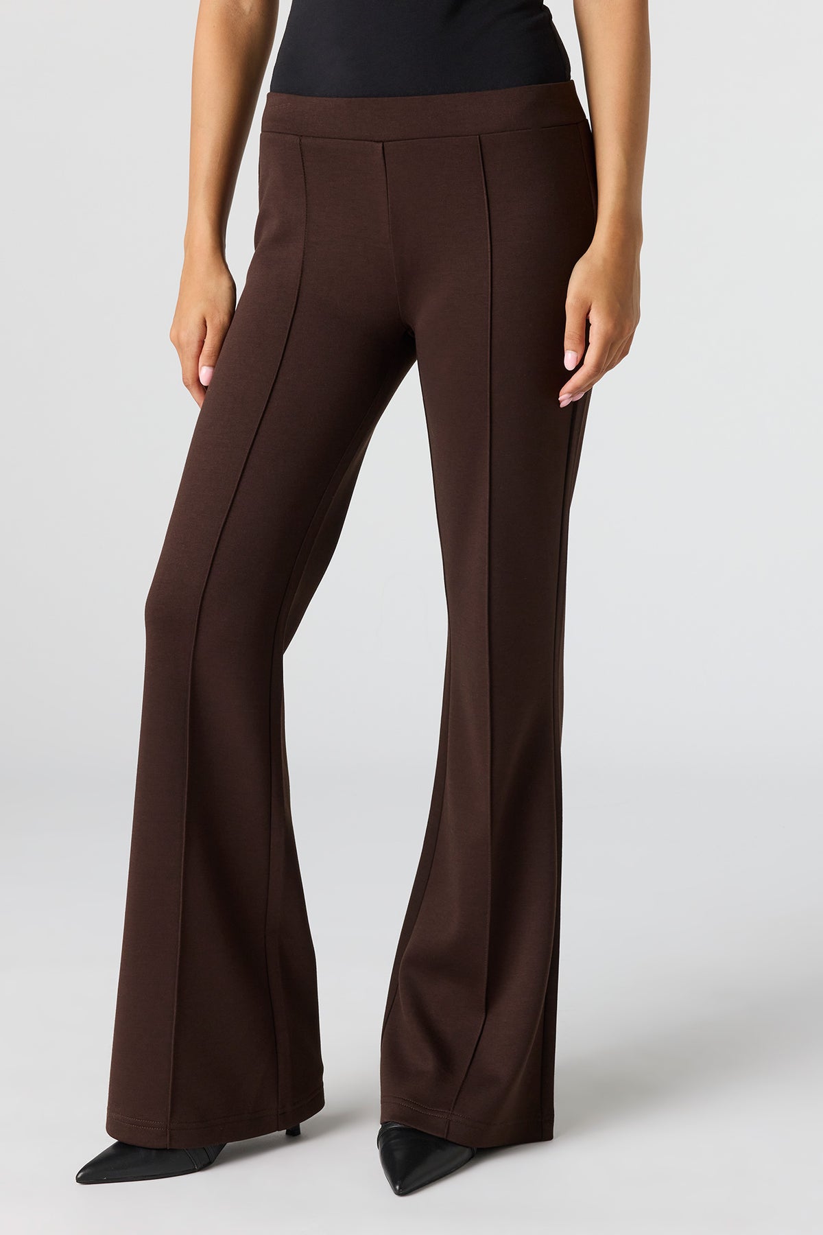 Alt View 2. Soft Flare Dress Pant - Brown