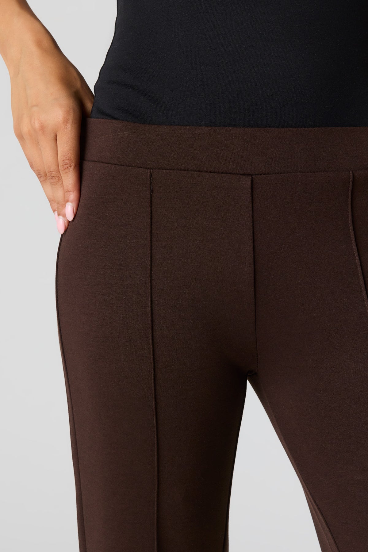 Alt View 4. Soft Flare Dress Pant - Brown