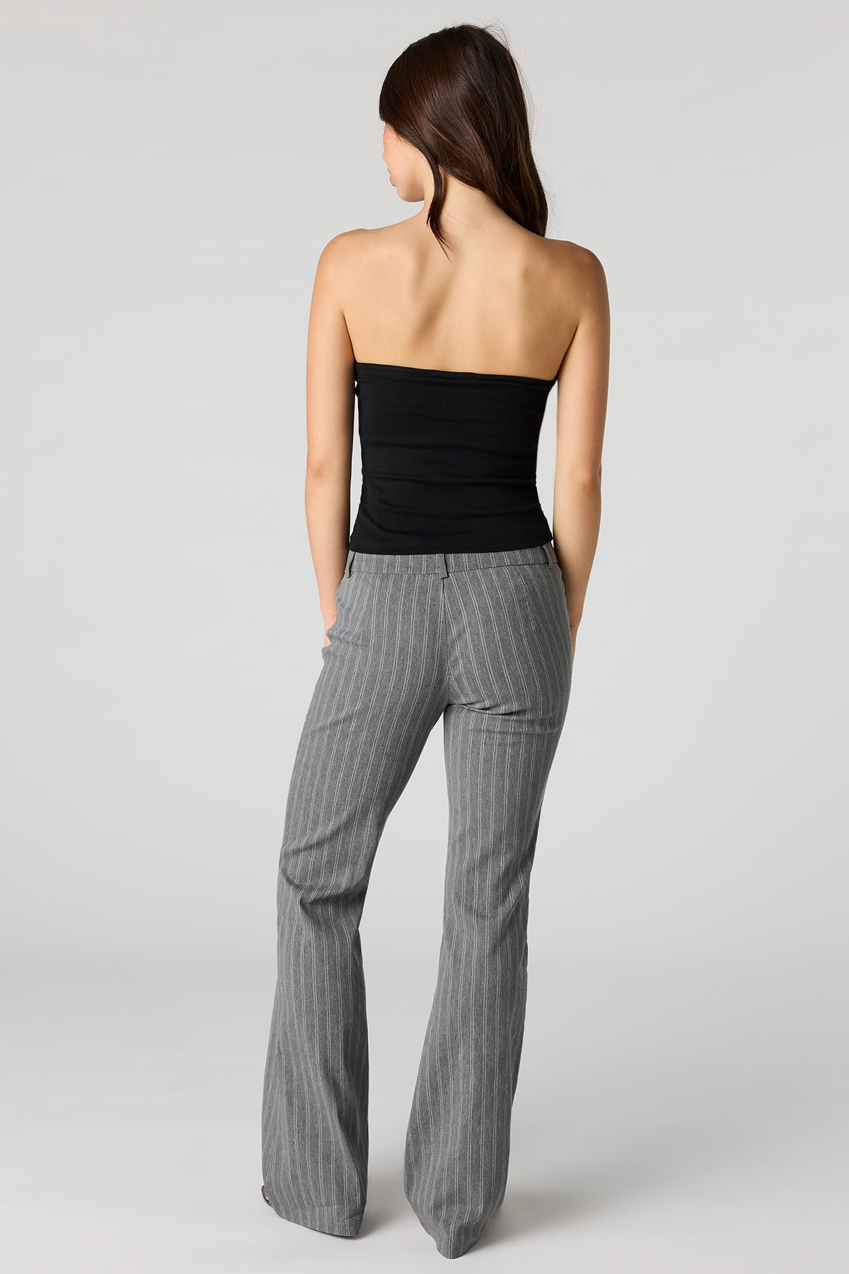 Alt View 3. Mid Rise Flare Dress Pant - Charcoal