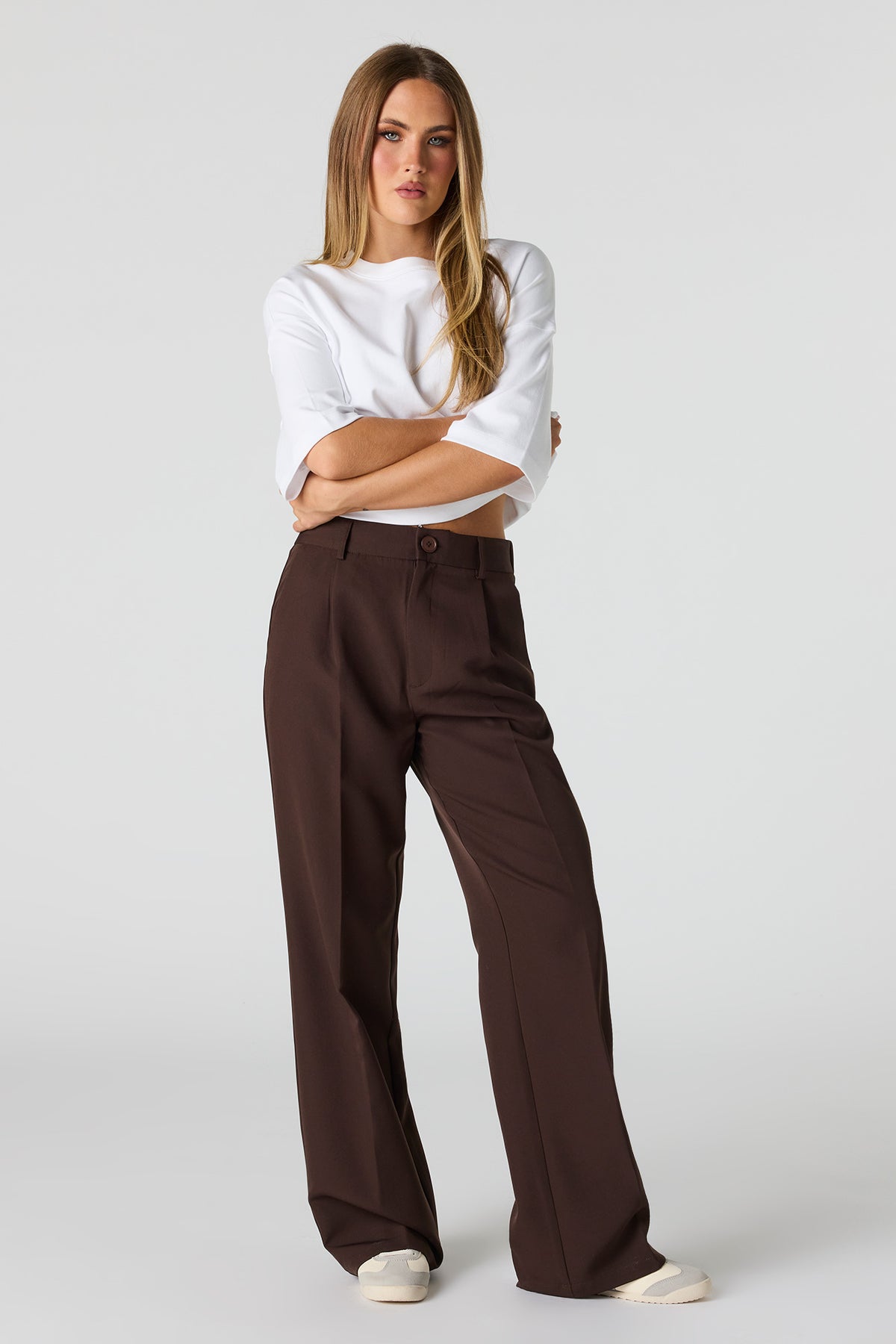 Pantalon habillé à jambe large