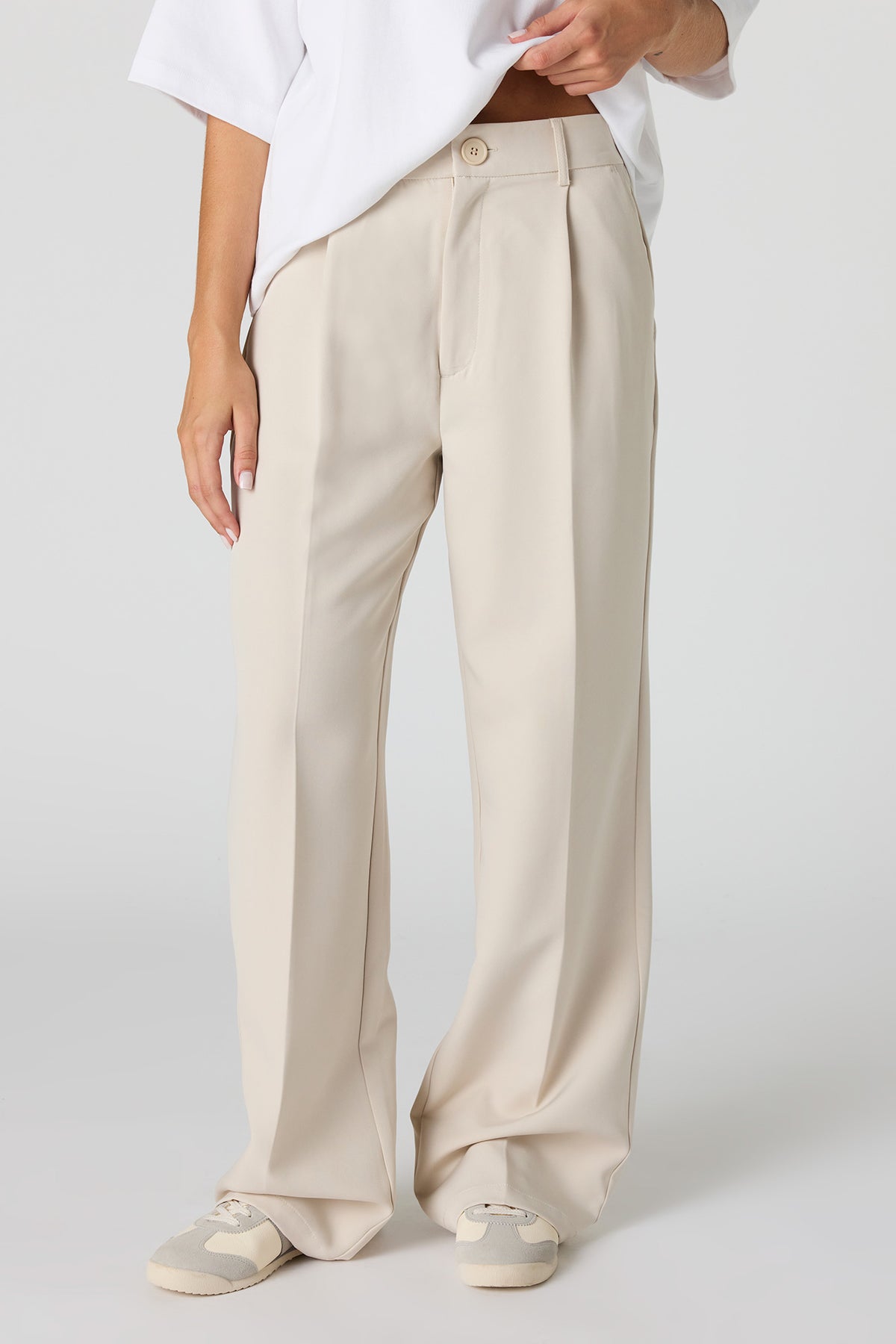 Alt View 2. Wide Leg Dress Pant - Tan