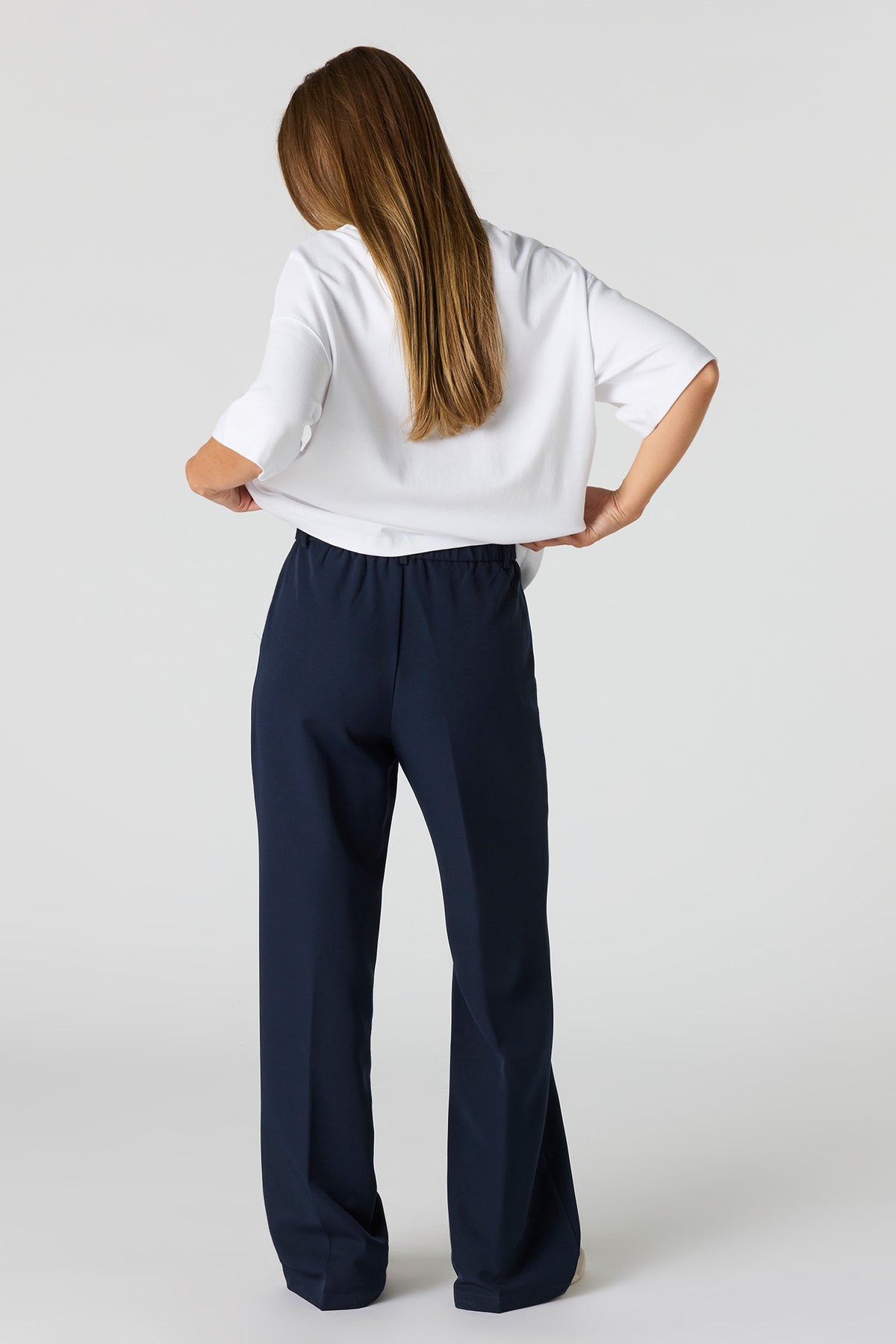 Alt View 3. Wide Leg Dress Pant - Dark Blue