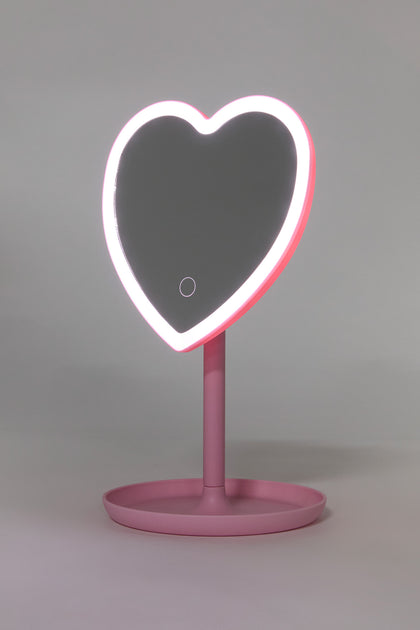 LED Light Heart Vanity Mirror