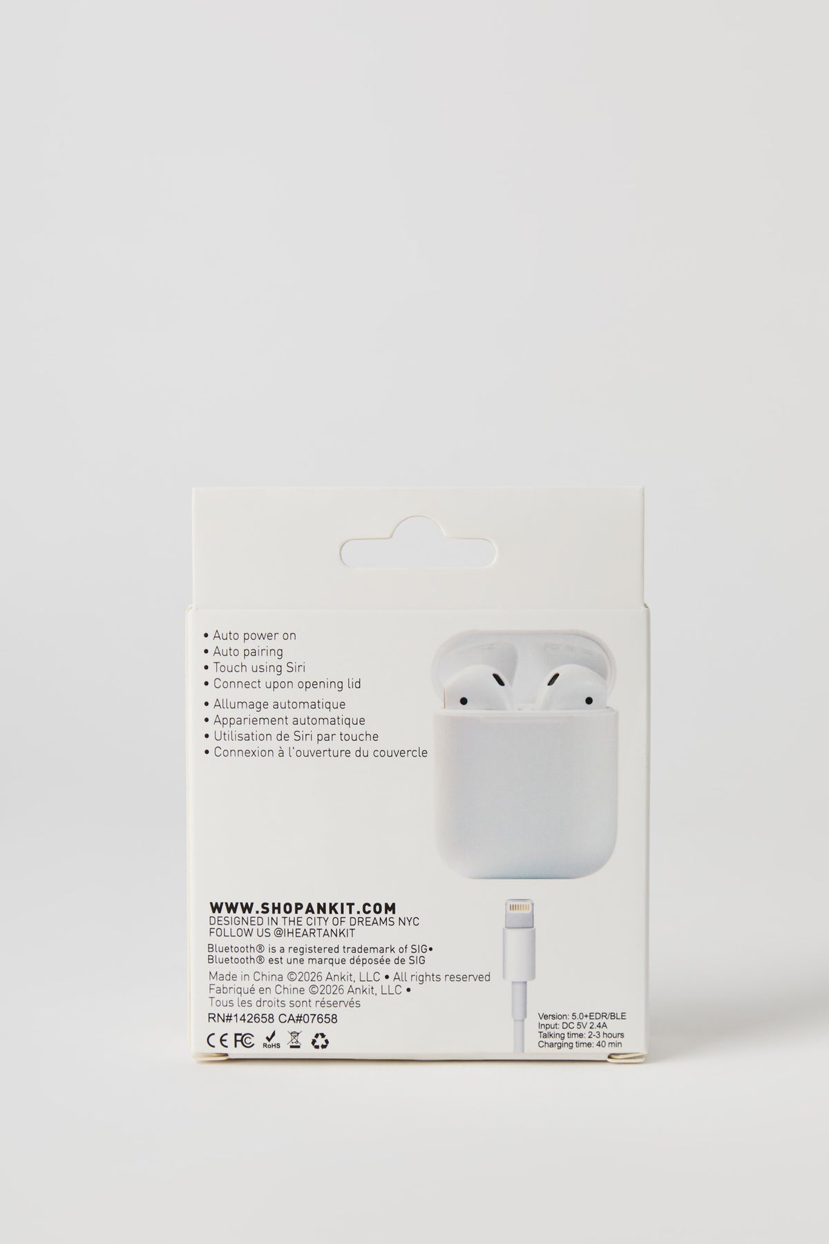 Vue alternative 5. Écouteurs Bluetooth sans fil et étui de charge