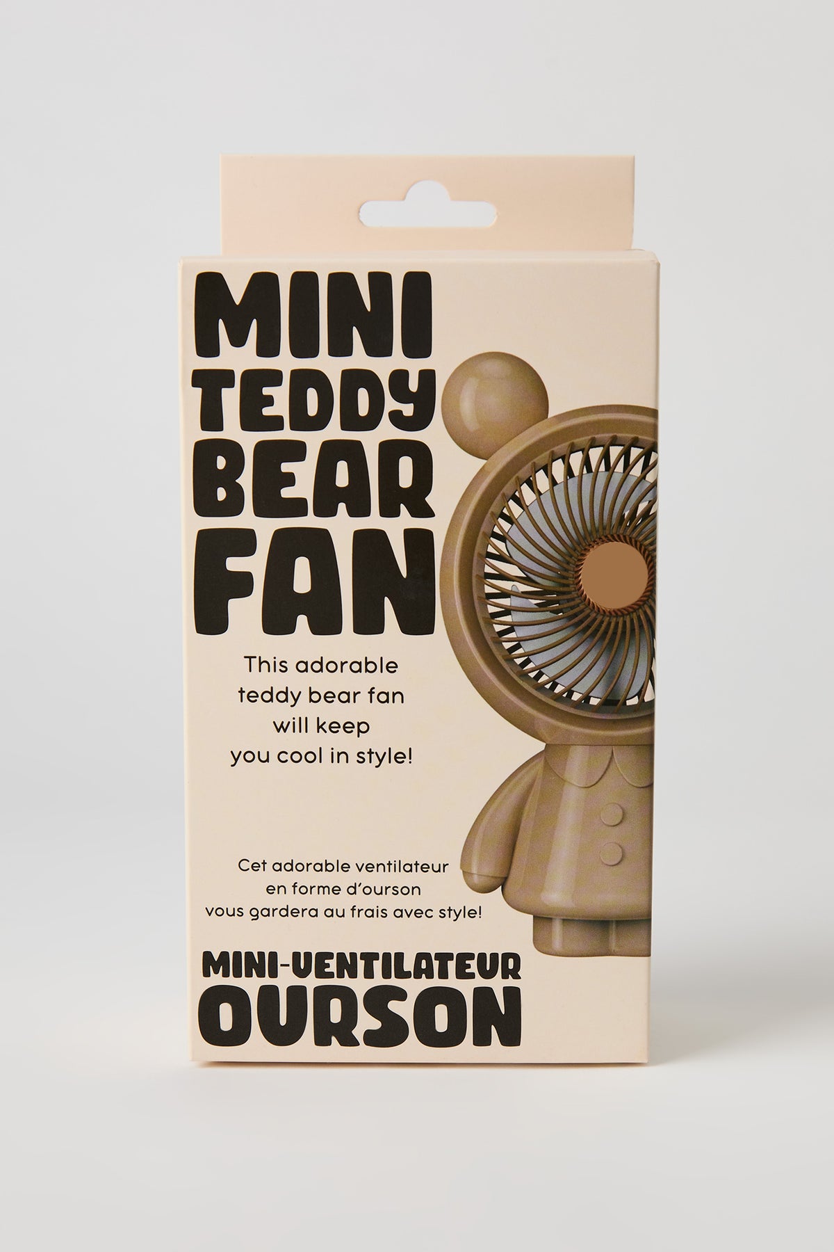 Alt View 2. Mini Teddy Bear Fan - Tan