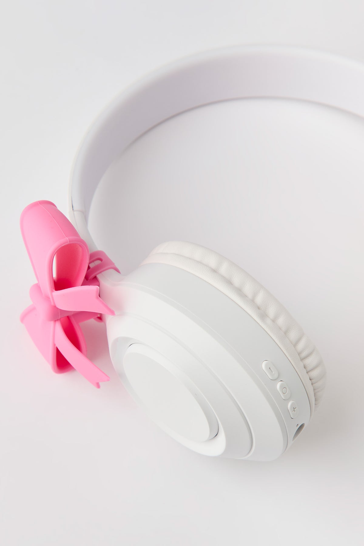 Alt View 3. Wireless Headphones with Bow Attachments - Pink