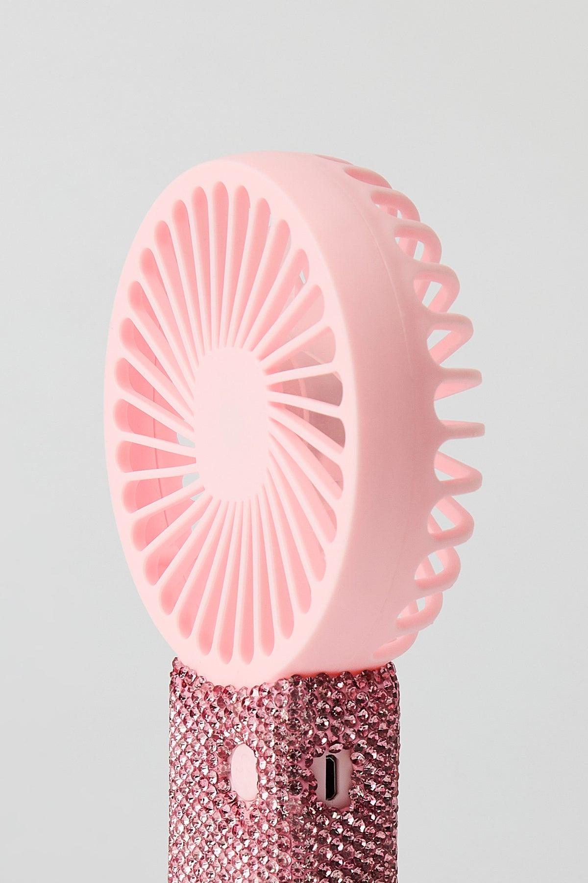 Alt View 2. Rhinestone Handheld Mini Fan - Pink