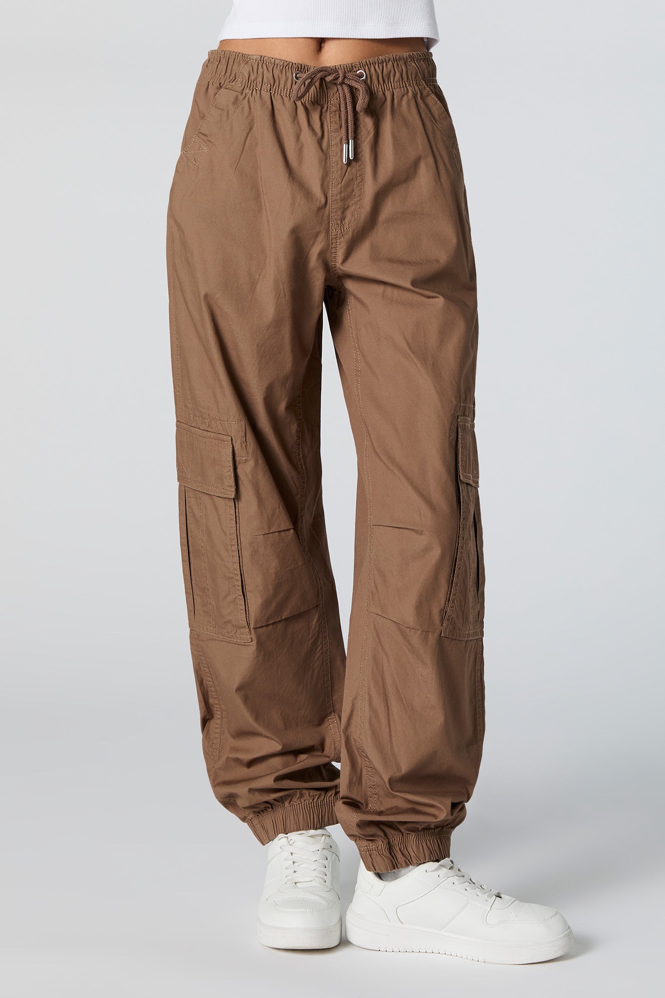 Jogger cargo à taille coulissante