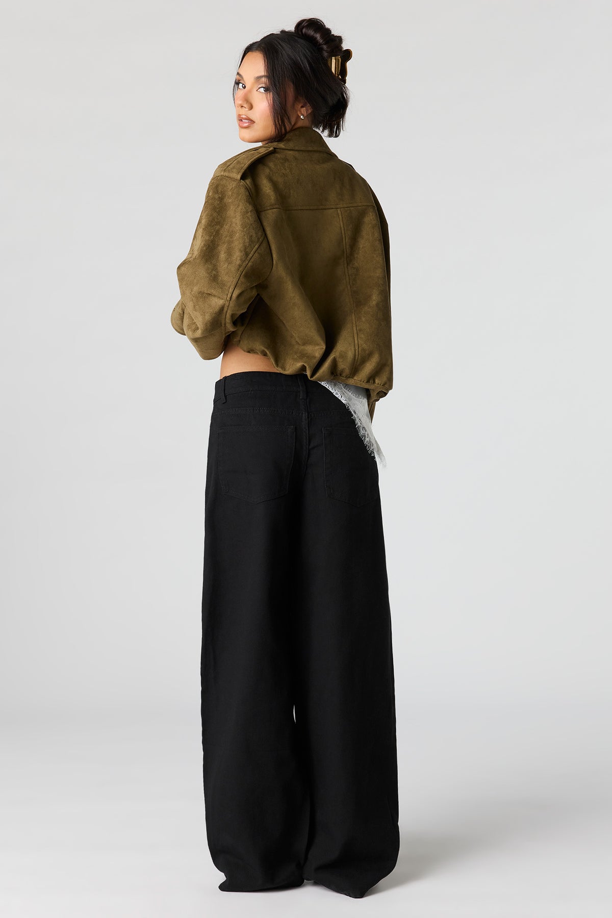 Alt View 3. Bull Denim Super Baggy Jean - Black