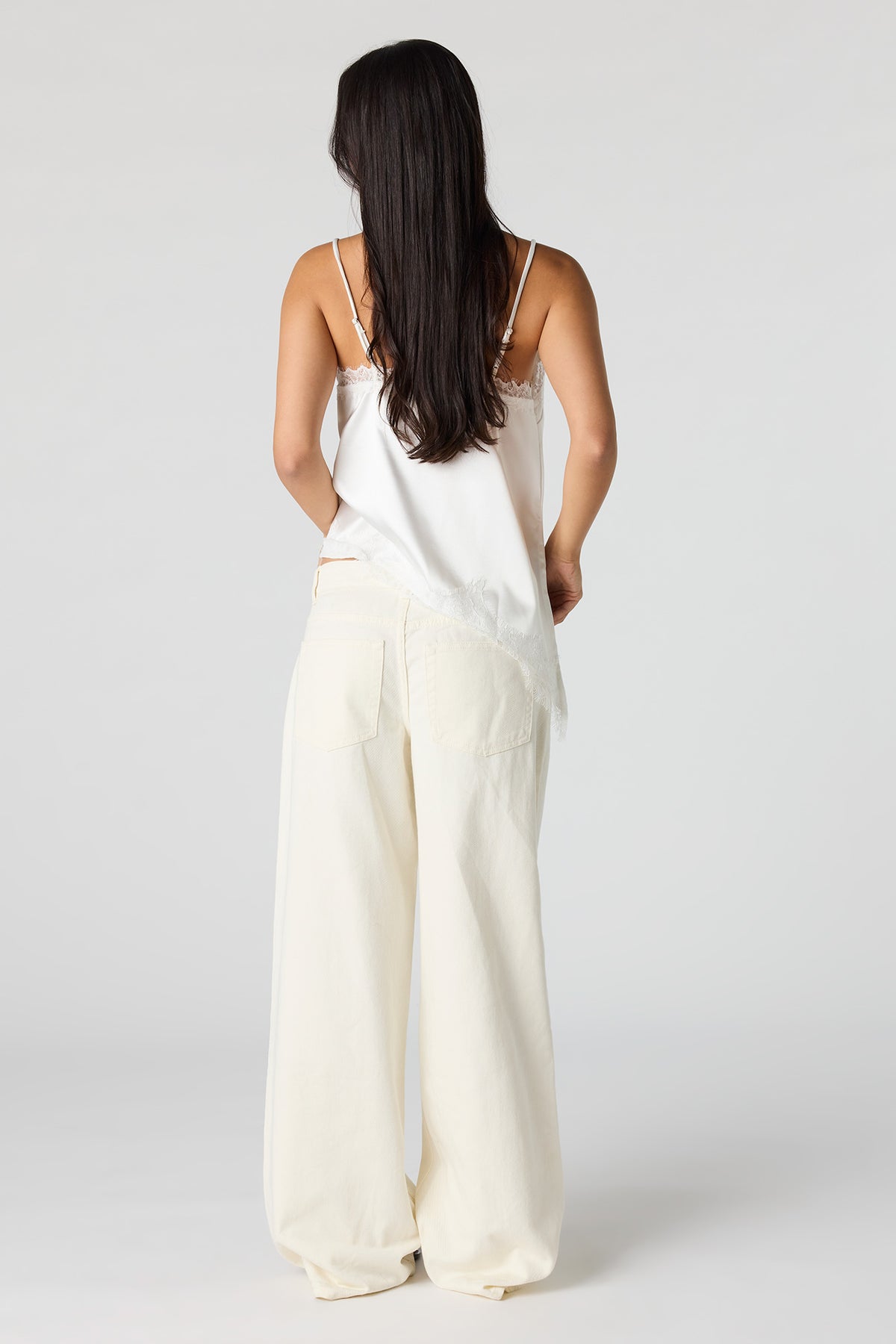 Alt View 3. Bull Denim Super Baggy Jean - Ivory