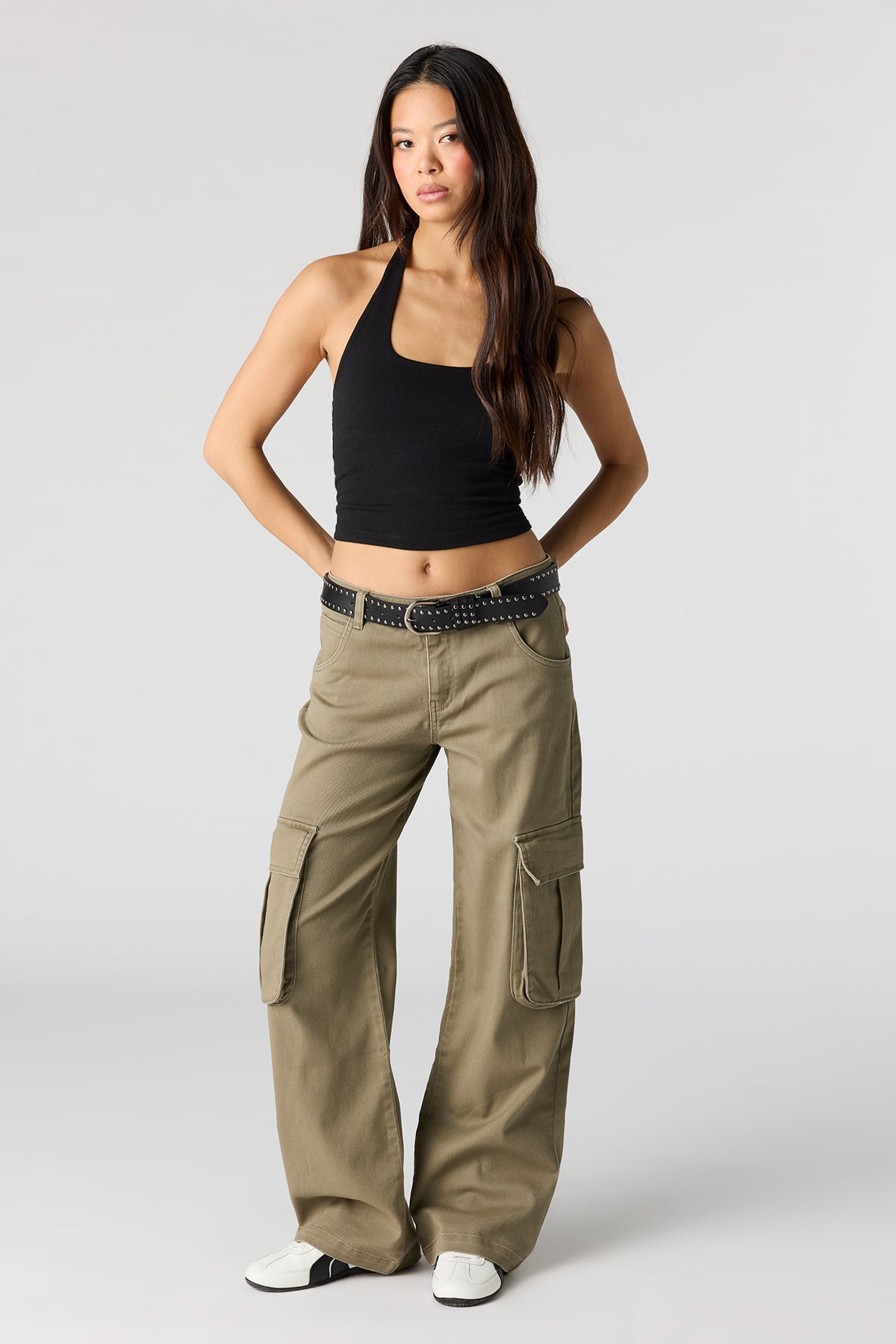 Pantalon baggy cargo avec ceinture