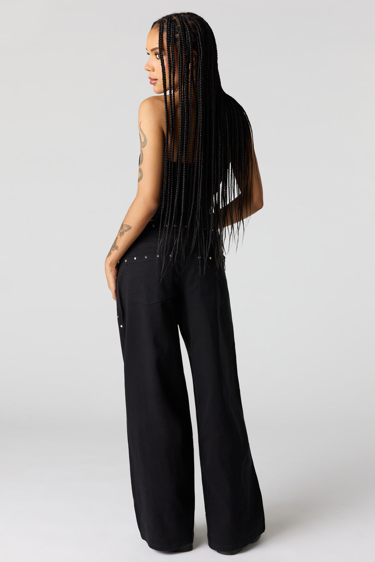 Alt View 3. Studded Baggy Pant - Black