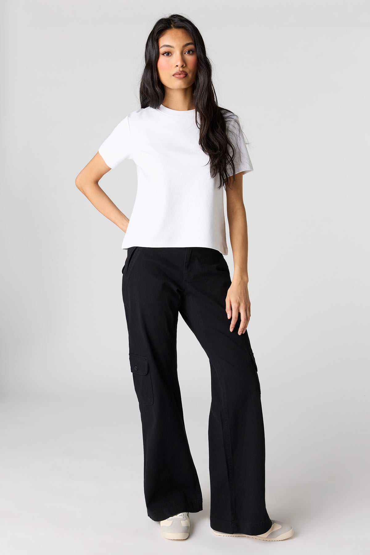 Bootcut Cargo Pant - Black
