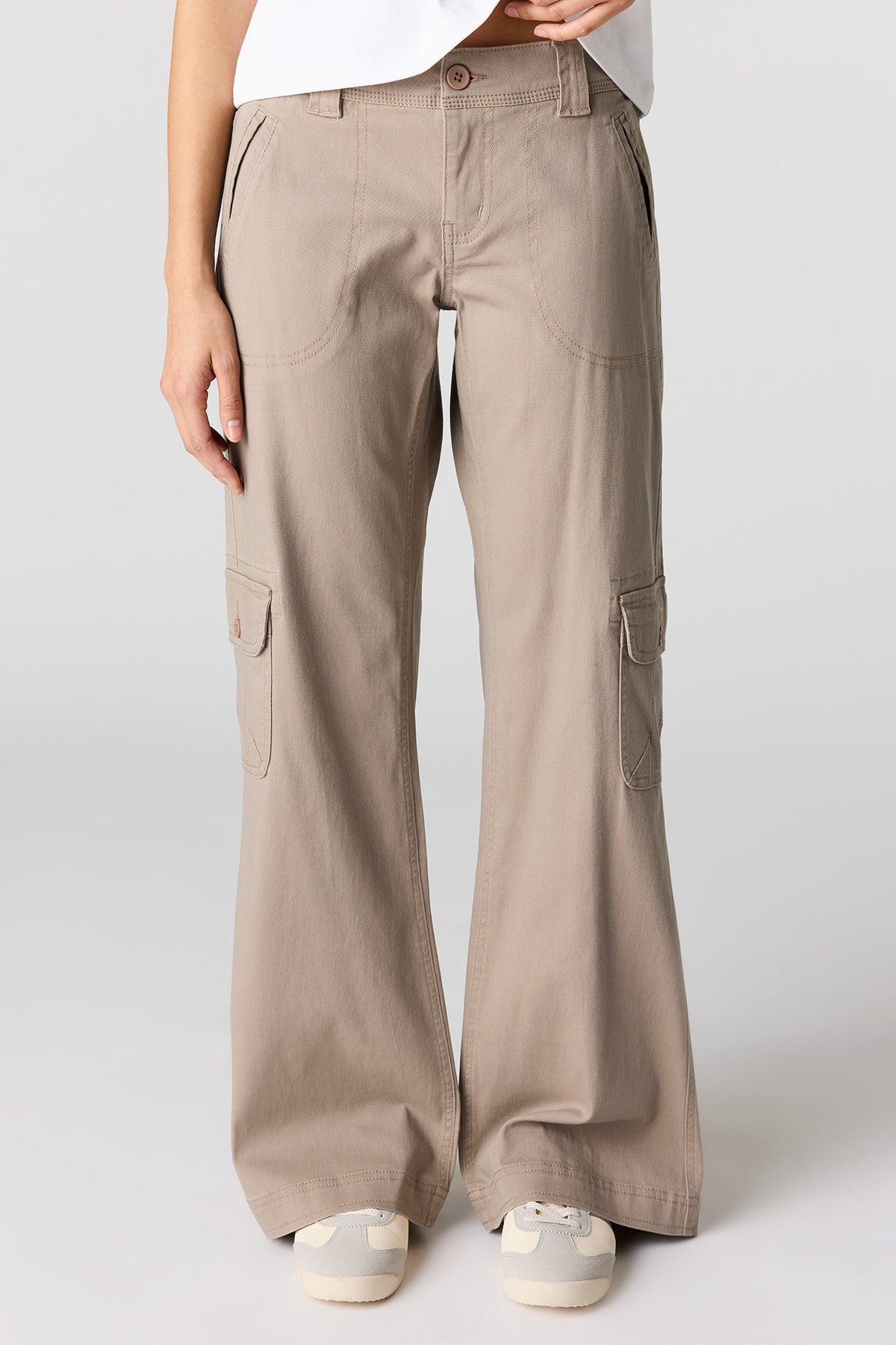 Alt View 2. Bootcut Cargo Pant - Taupe