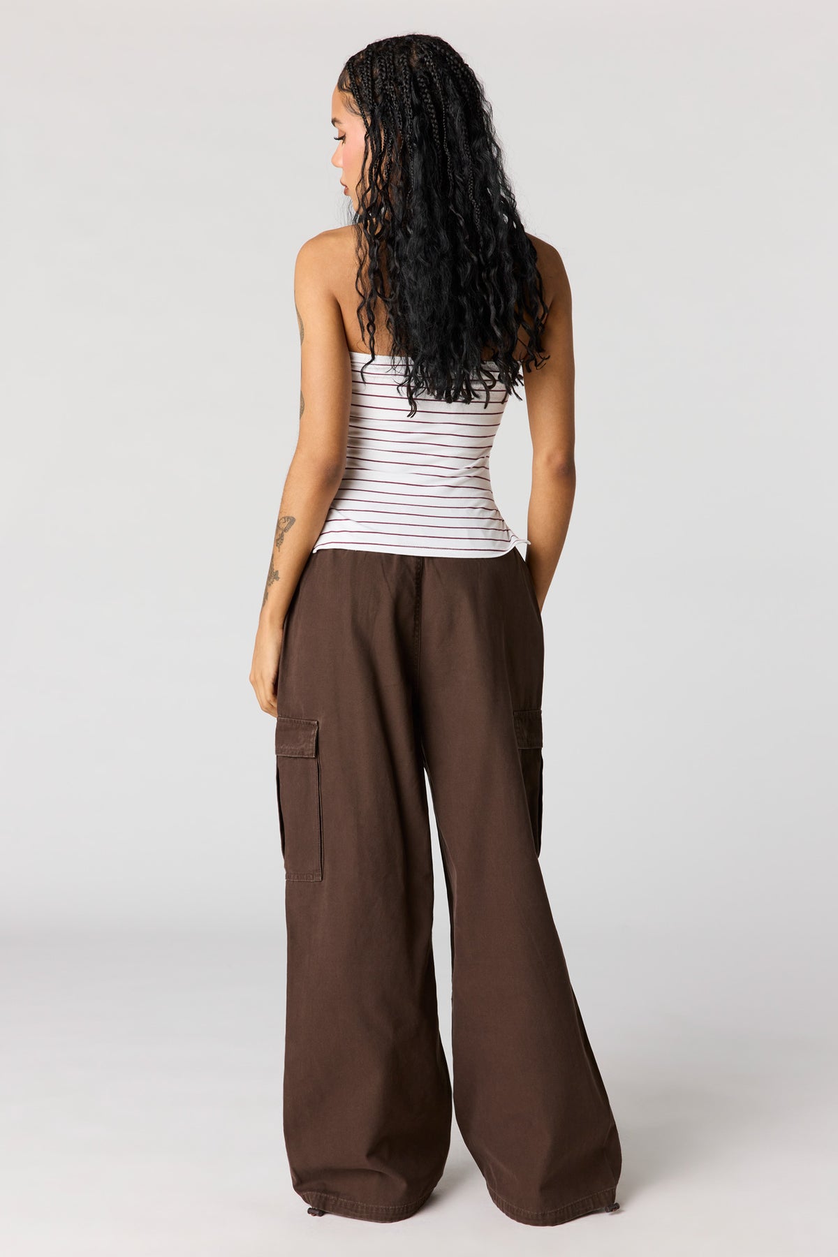 Alt View 3. Canvas Parachute Cargo Pant - Brown