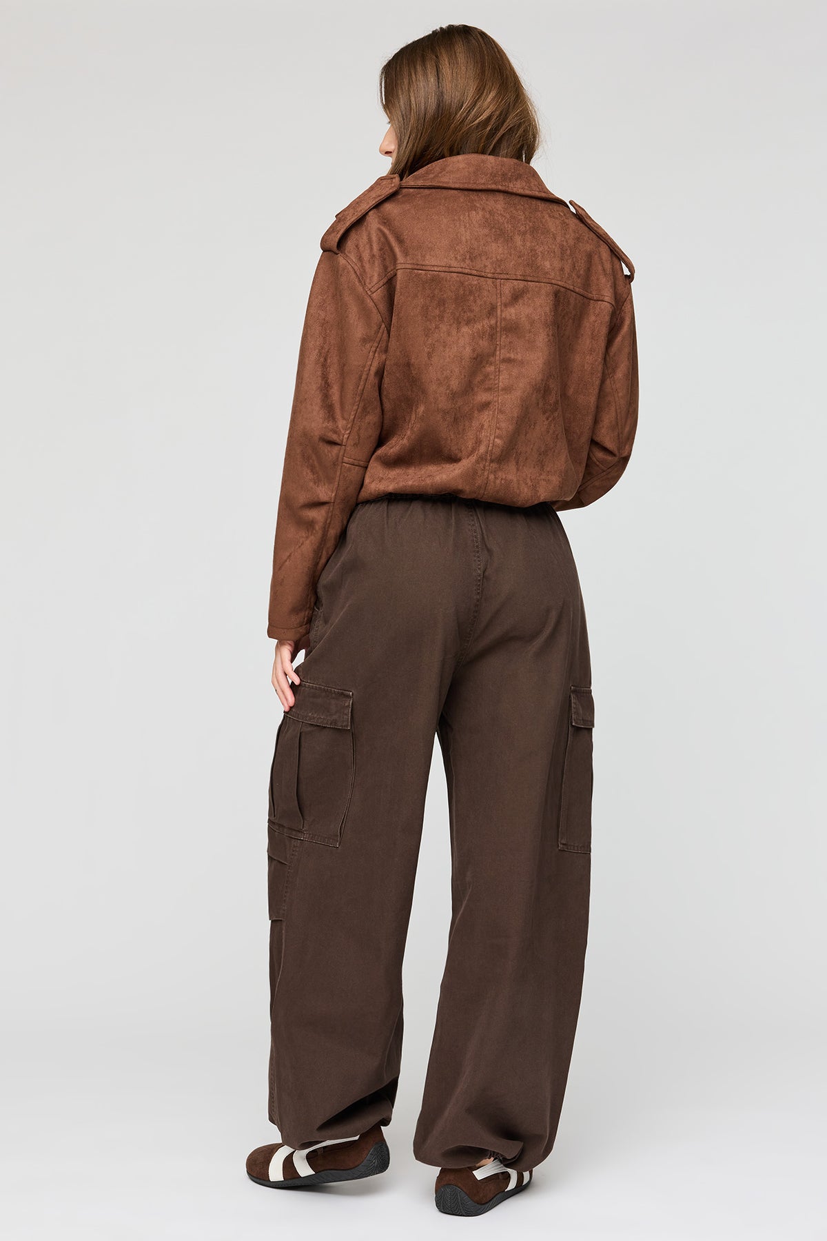 Alt View 4. Canvas Parachute Cargo Pant - Brown