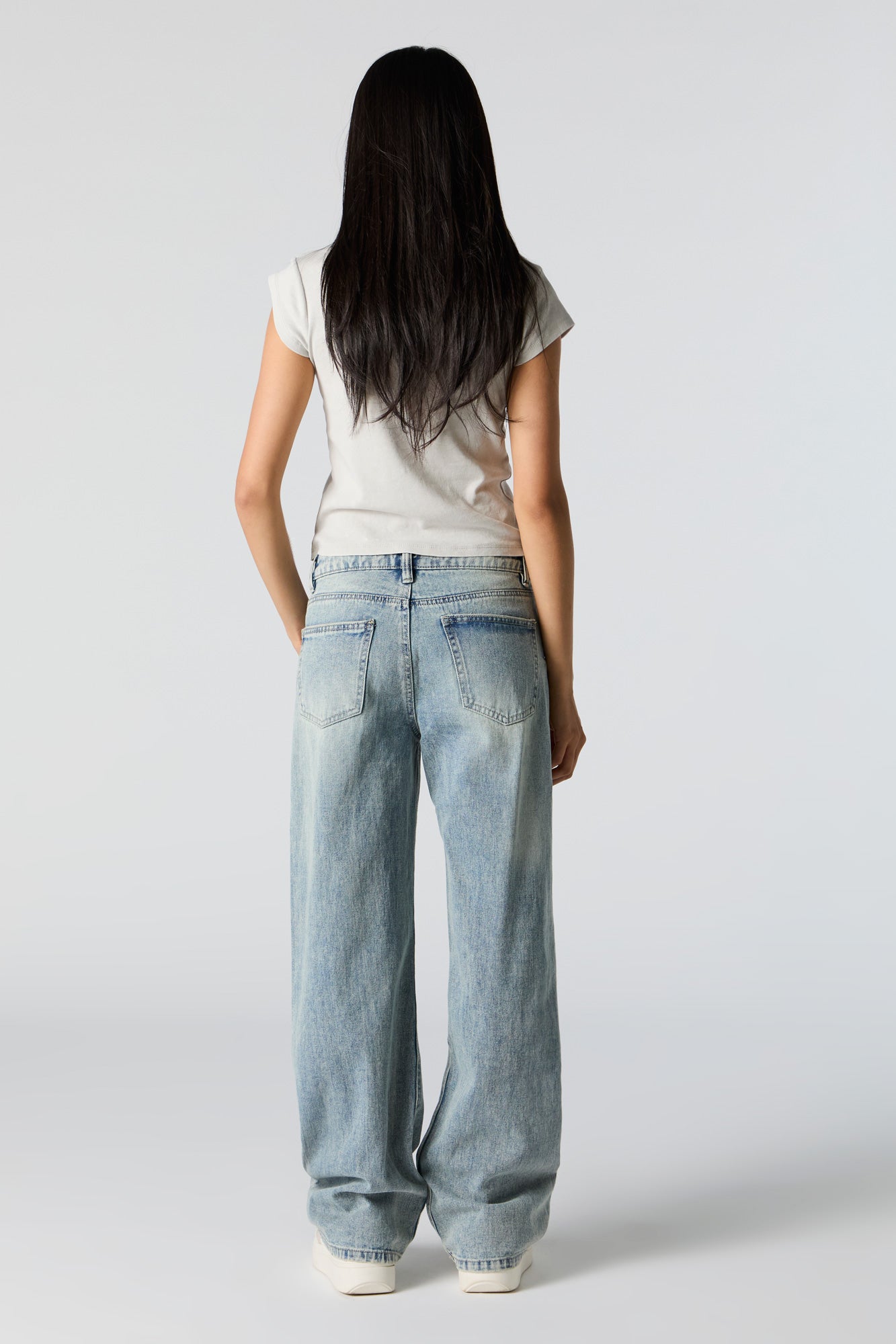 Vintage Low Rise Distressed Skater Jean