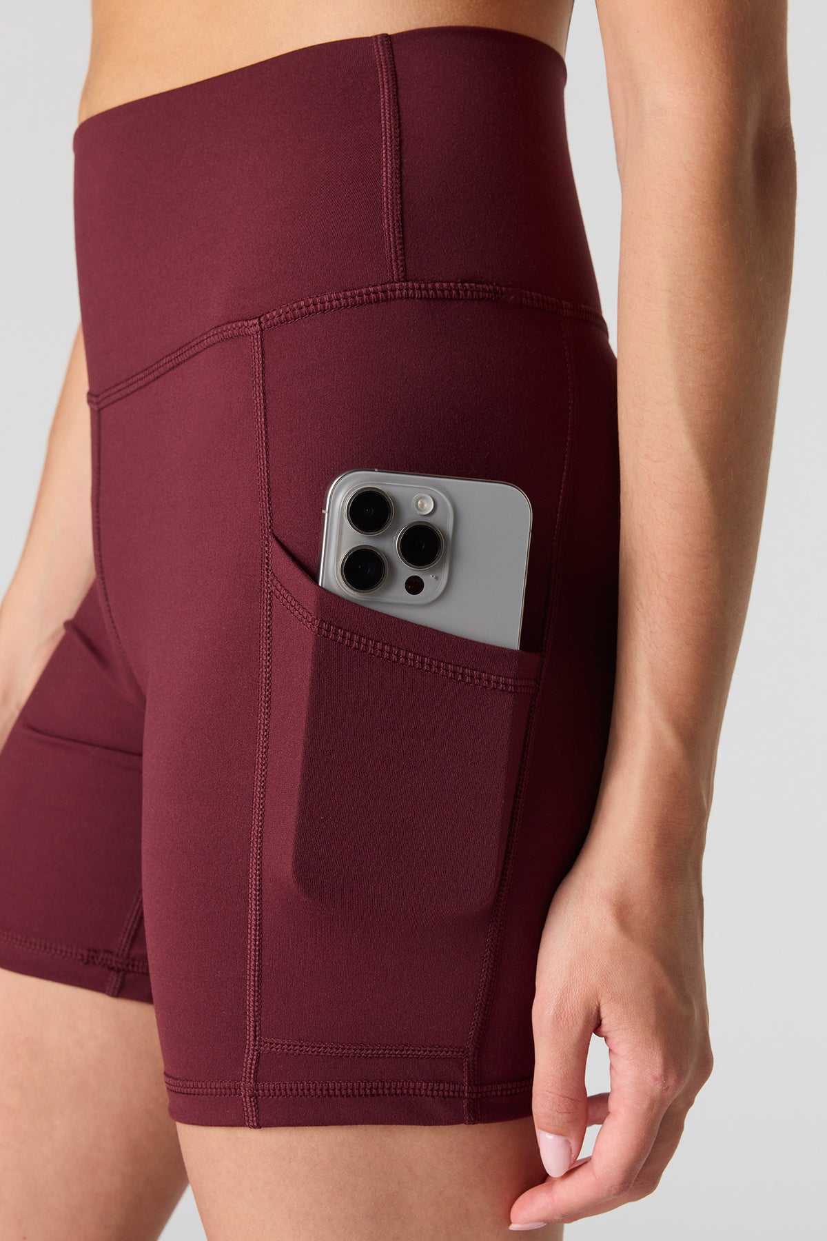 Alt View 4. U/A Bike Short - Burgundy