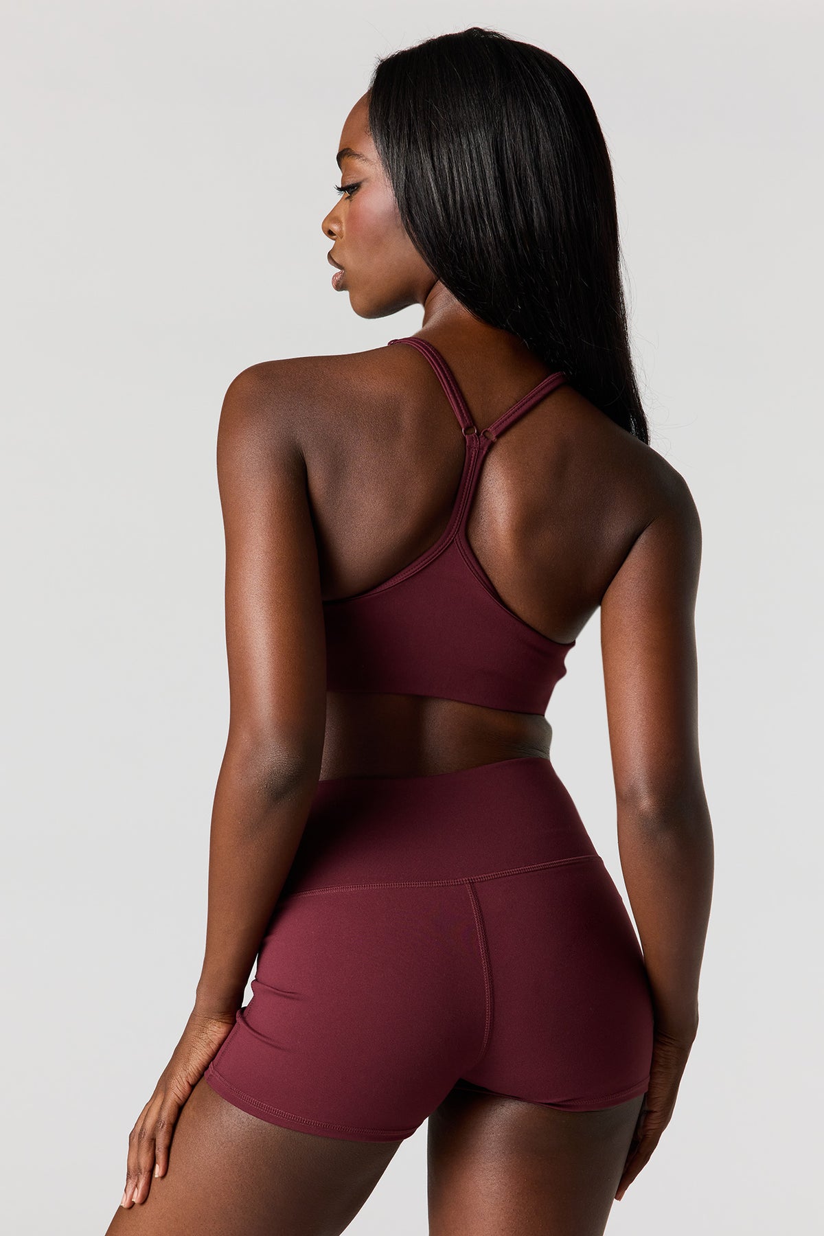 Alt View 2. U/A Bike Short 2.75" - Burgundy
