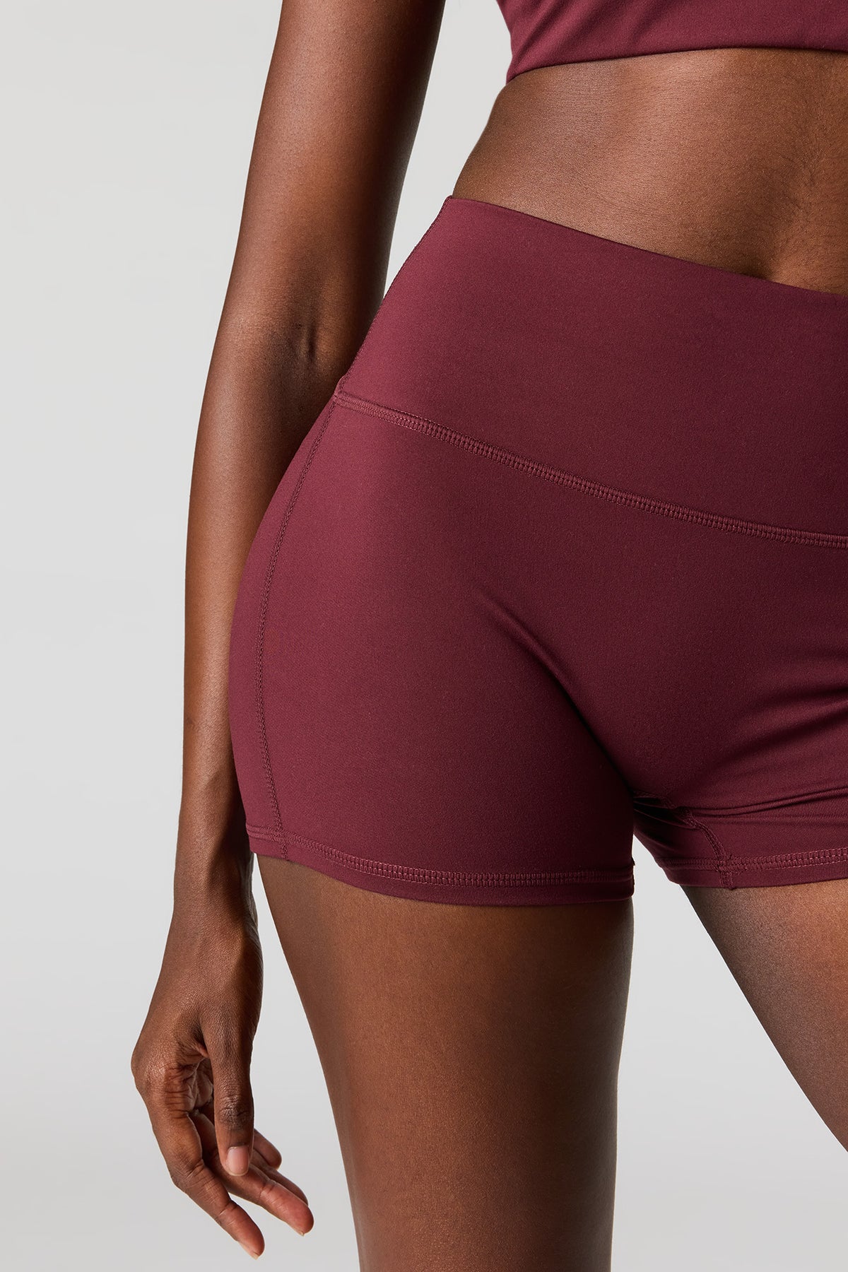 Alt View 4. U/A Bike Short 2.75" - Burgundy