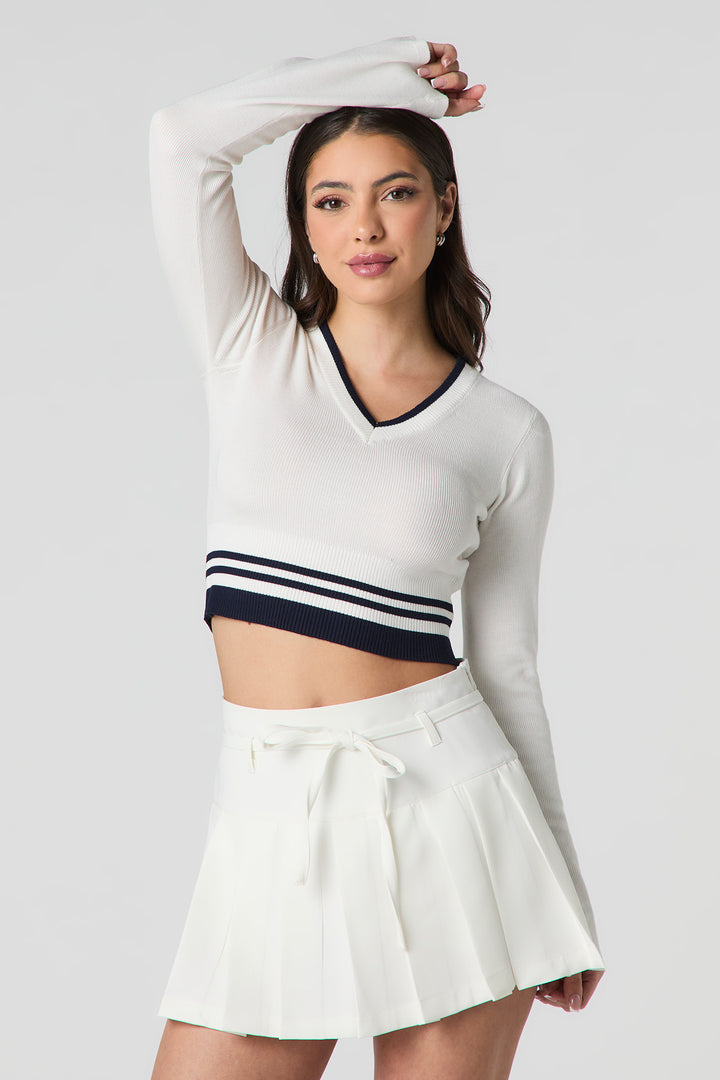 Belted Pleated Mini Skort