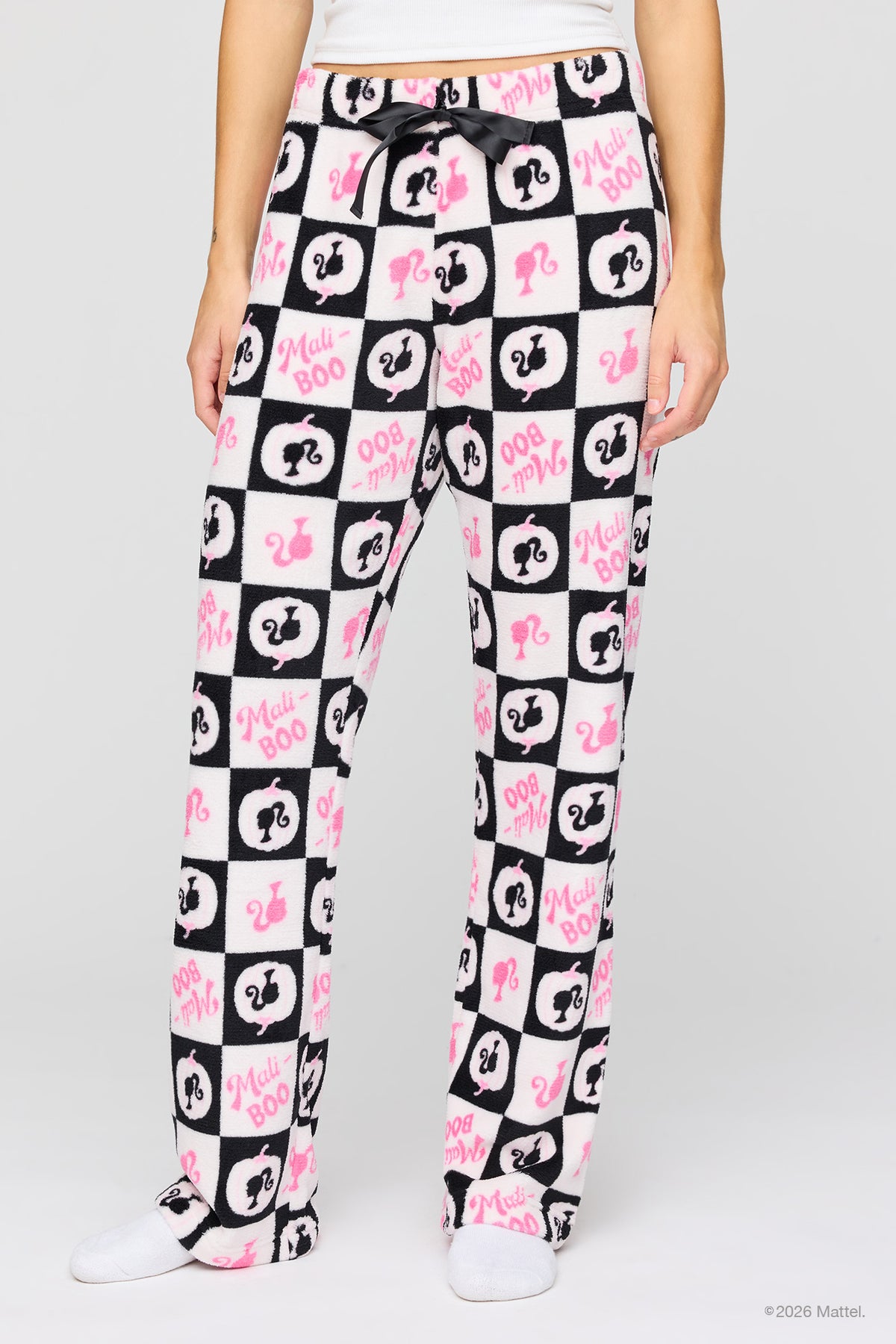 Vue alternative 2. Pantalon de pyjama en peluche à imprimé Barbie™ Halloween 