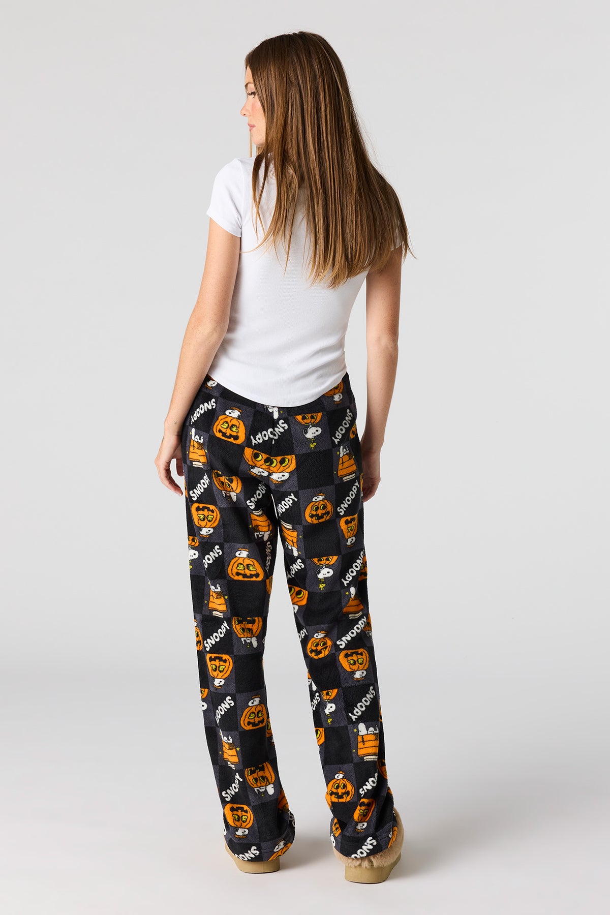 Alt View 3. Peanuts Halloween Plush Pajama Pant - Black