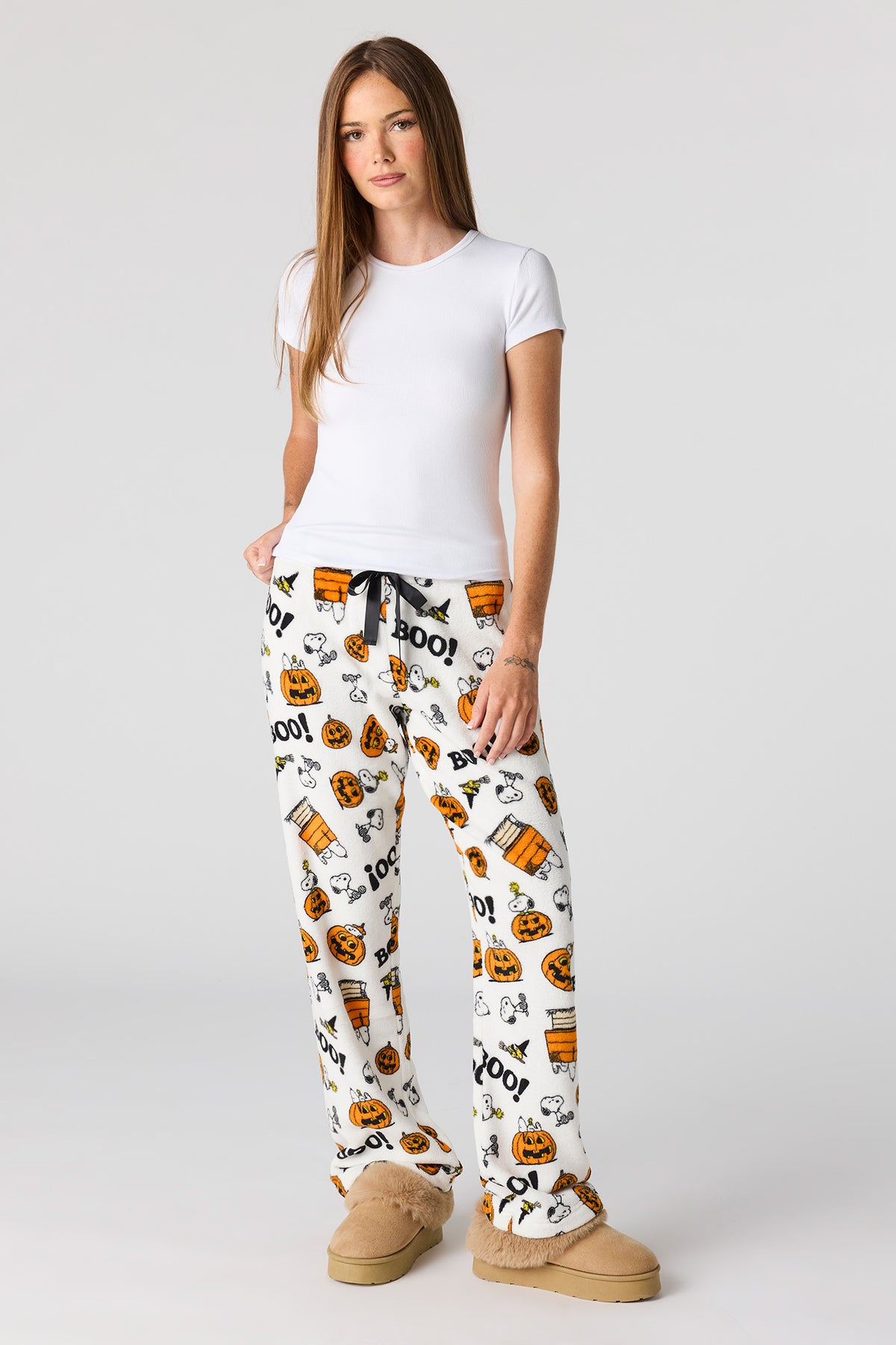 Peanuts Halloween Plush Pajama Pant - Ivory