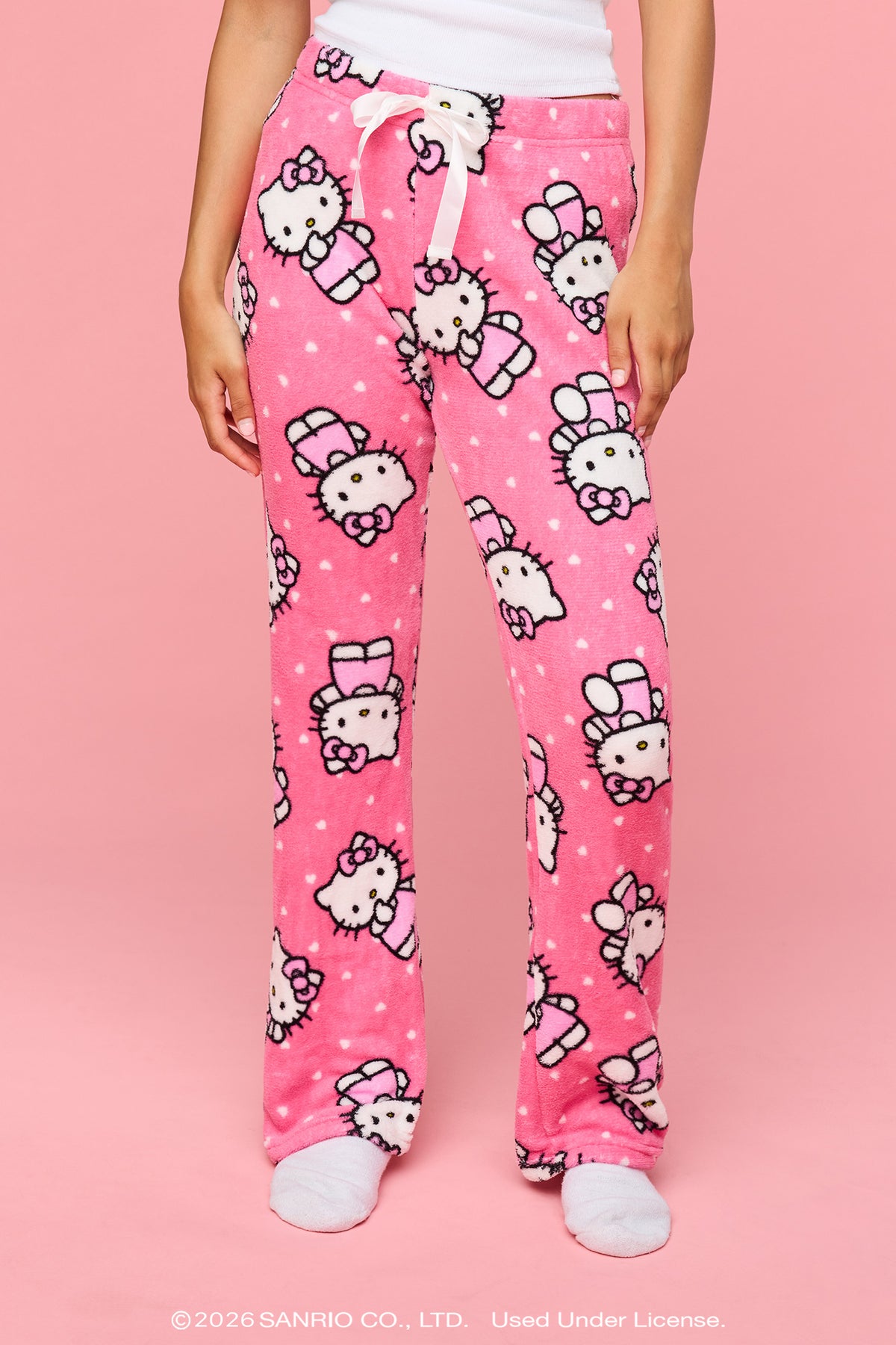 Alt View 2. Hello Kitty® Plush Pajama Pant - Pink
