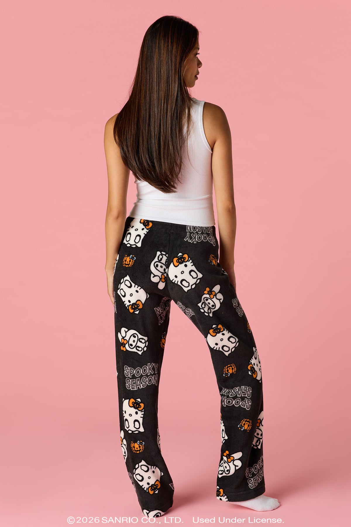 Alt View 3. Hello Kitty® & My Melody™ Halloween Plush Pajama Pant - Black
