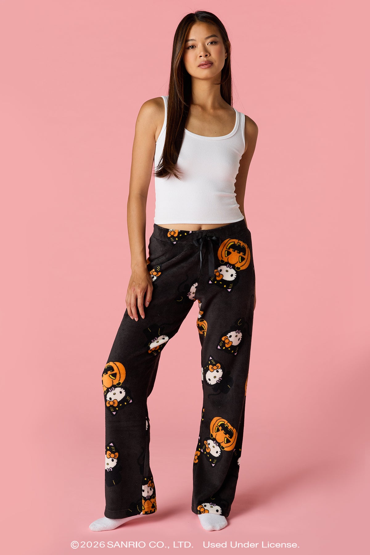 Pantalon de pyjama en peluche à imprimé Hello Kitty® Halloween 