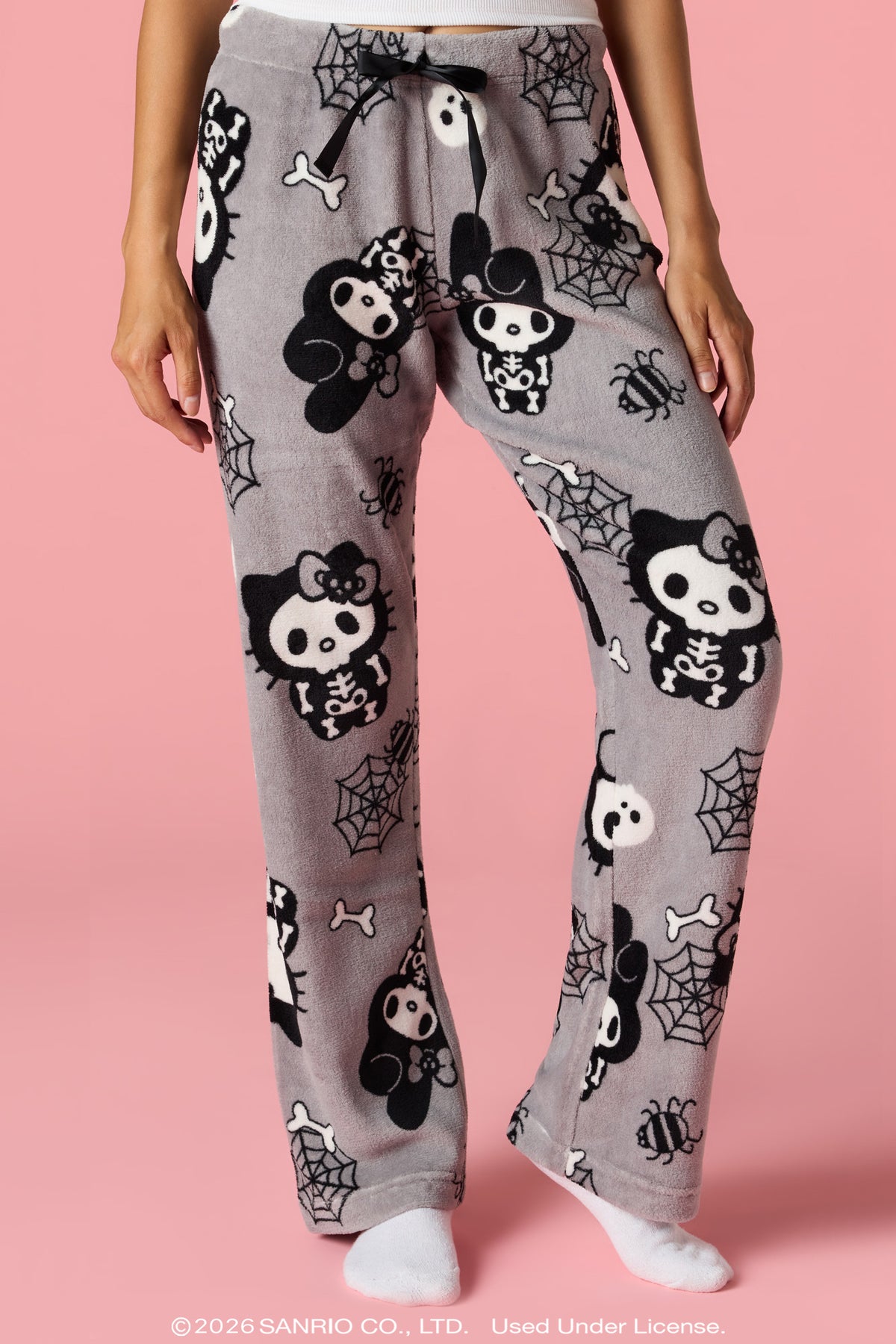 Alt View 2. Hello Kitty® & My Melody™ Halloween Plush Pajama Pant - Light Grey