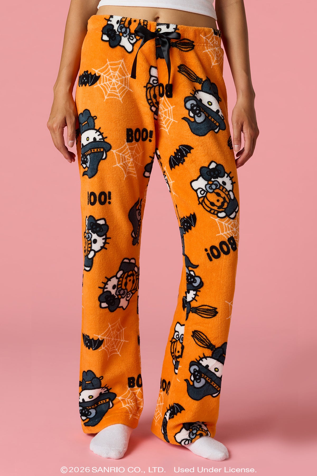 Alt View 2. Hello Kitty® Halloween Plush Pajama Pant - Orange