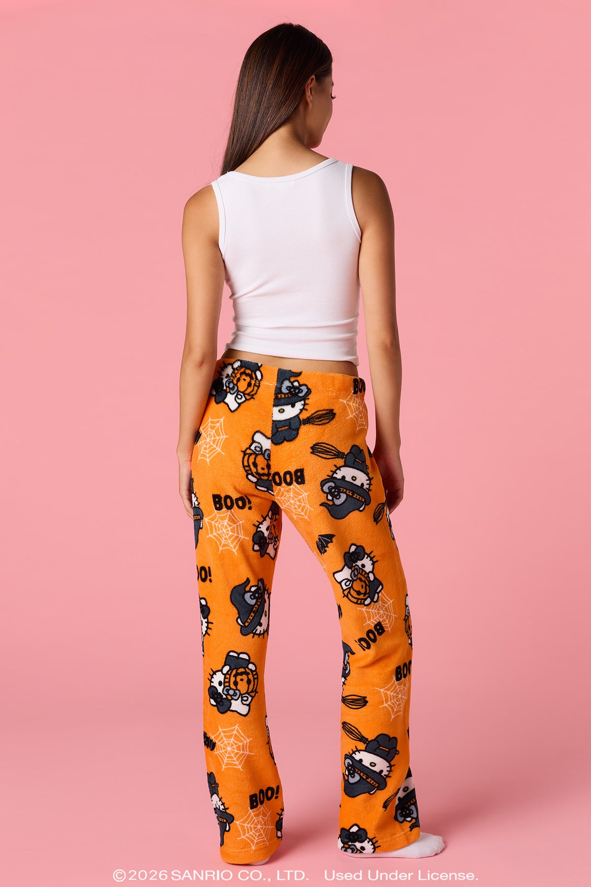 Alt View 3. Hello Kitty® Halloween Plush Pajama Pant - Orange