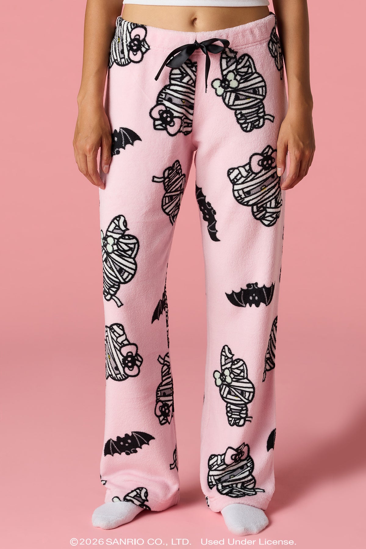 Alt View 2. Hello Kitty® & My Melody™ Halloween Plush Pajama Pant - Light Pink