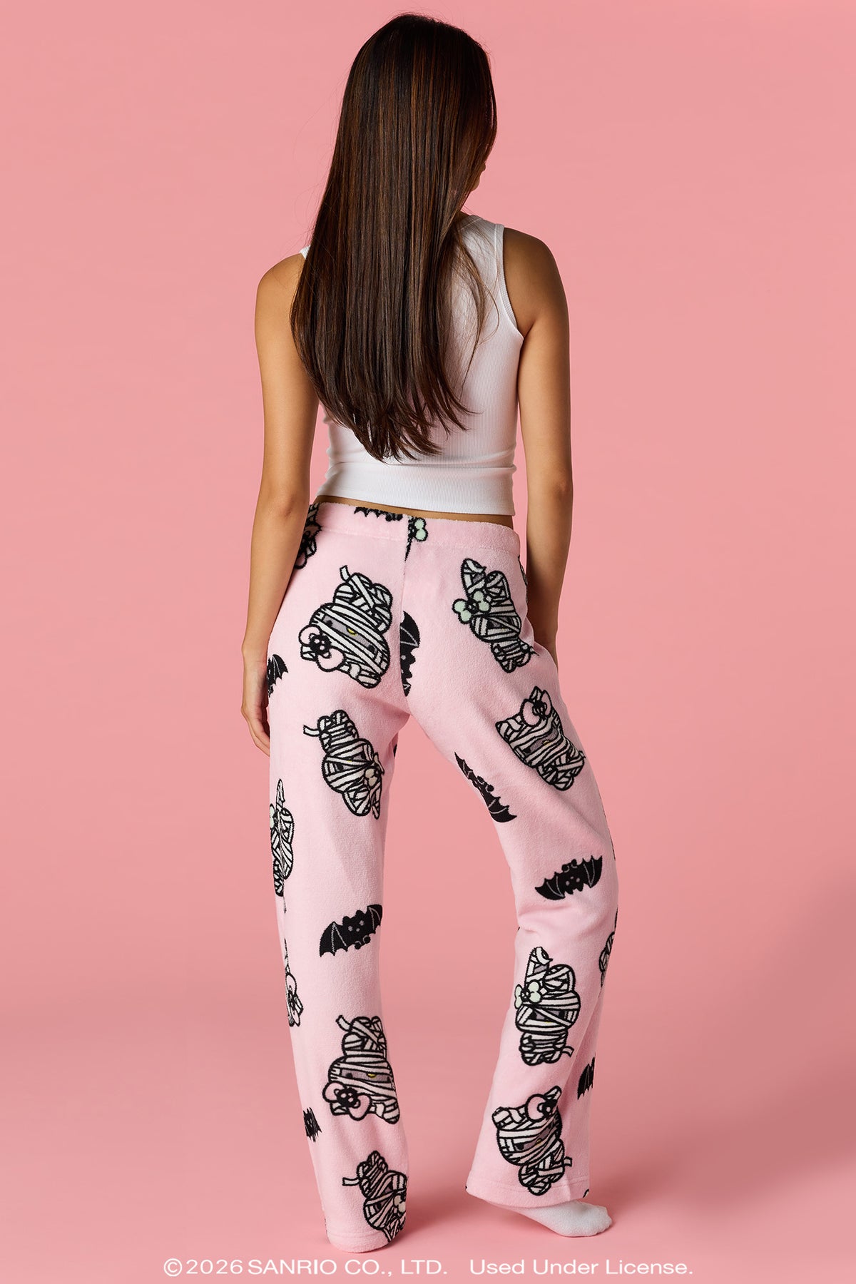 Alt View 3. Hello Kitty® & My Melody™ Halloween Plush Pajama Pant - Light Pink