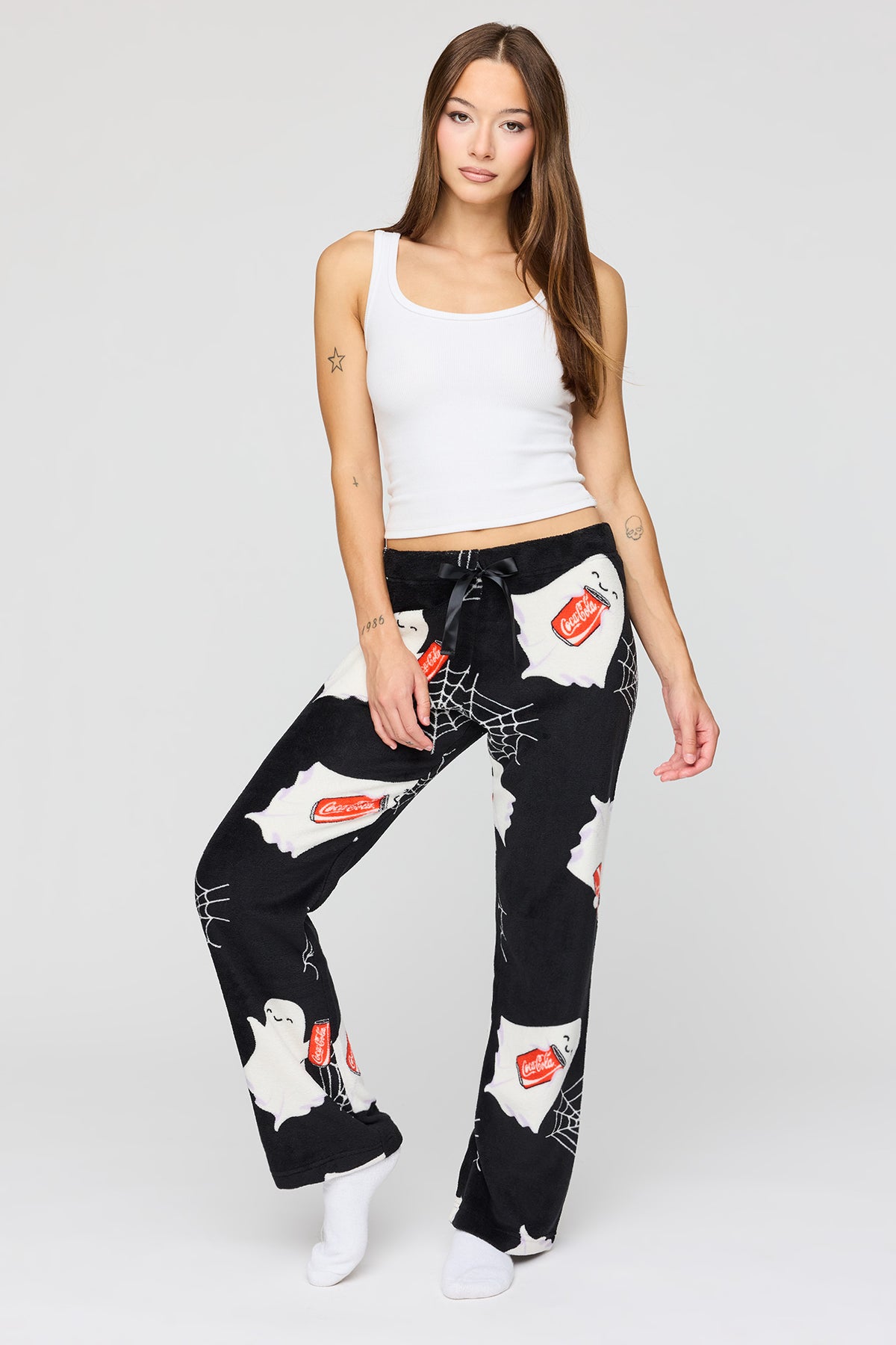 Pantalon de pyjama en peluche à imprimé Coca-Cola Halloween 
